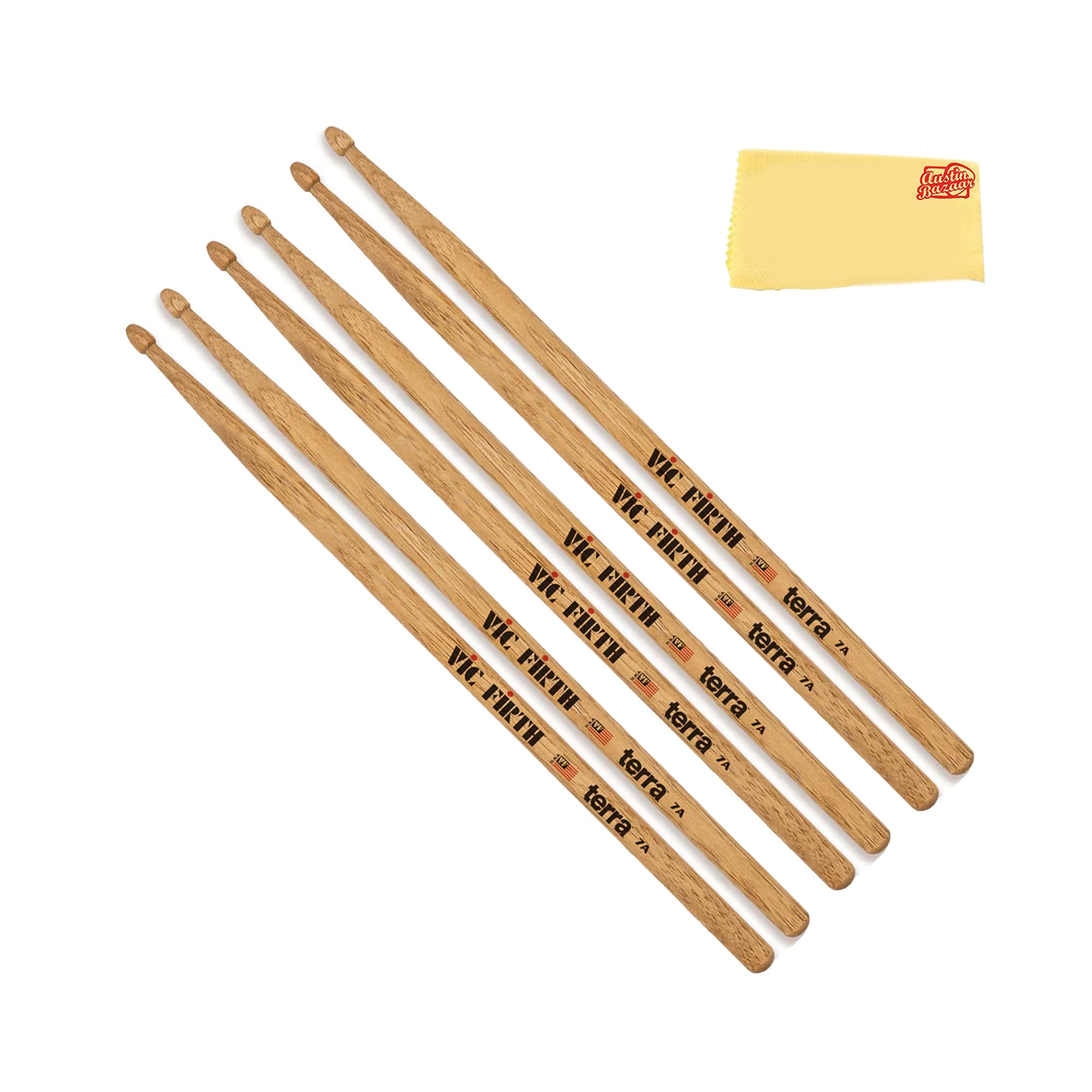 Vic Firth American Classic 7A Terra Series Drumsticks - 3 Pack
