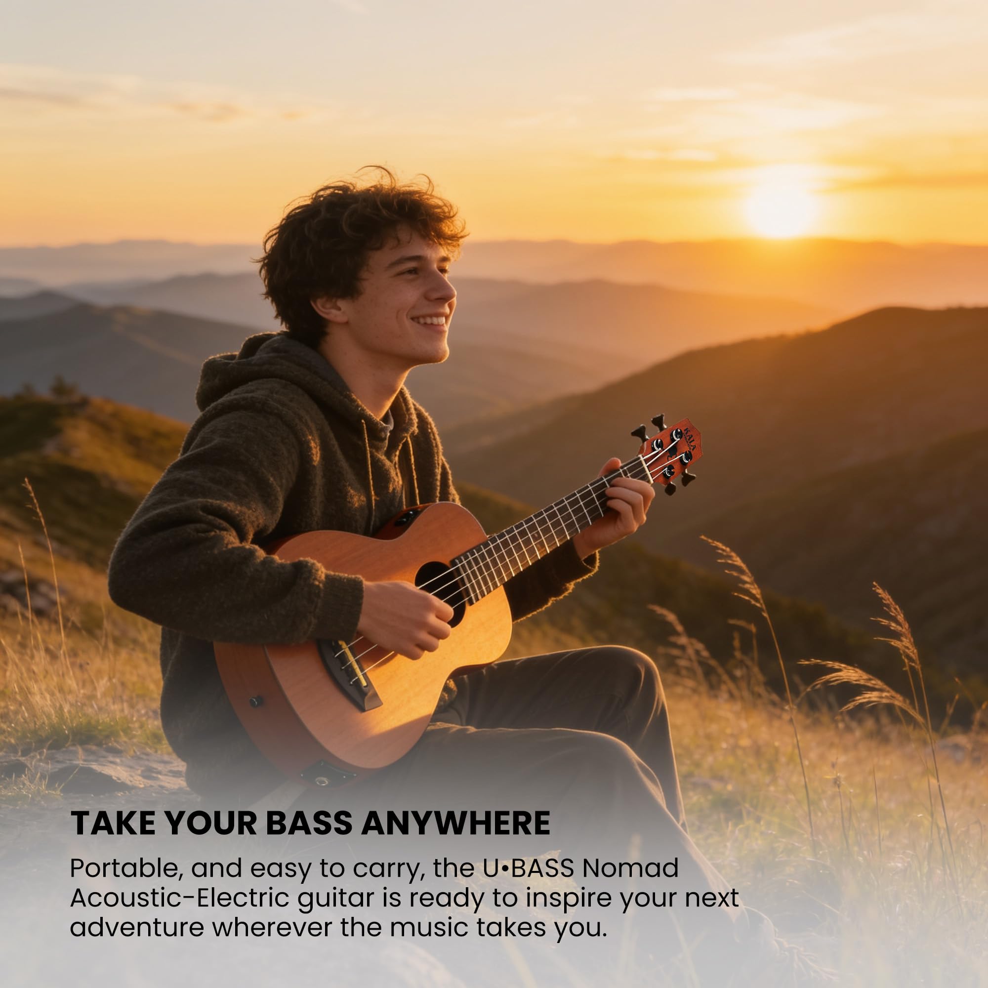 Kala U-BASS-NOMAD-FS Nomad Mahogany U-Bass Acoustic-Electric Ukulele Bass
