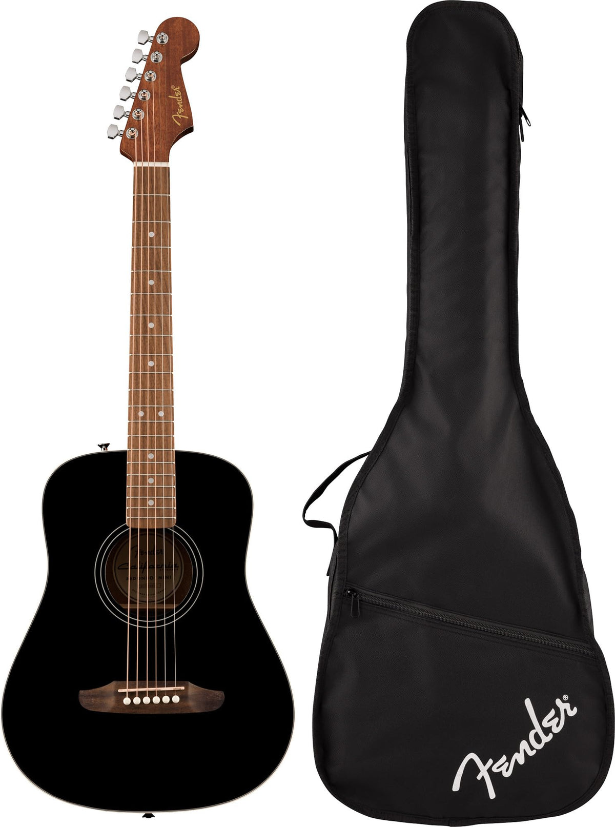 Fender California Standard Redondo Mini 3/4-Size Kids Acoustic Guitar - Black