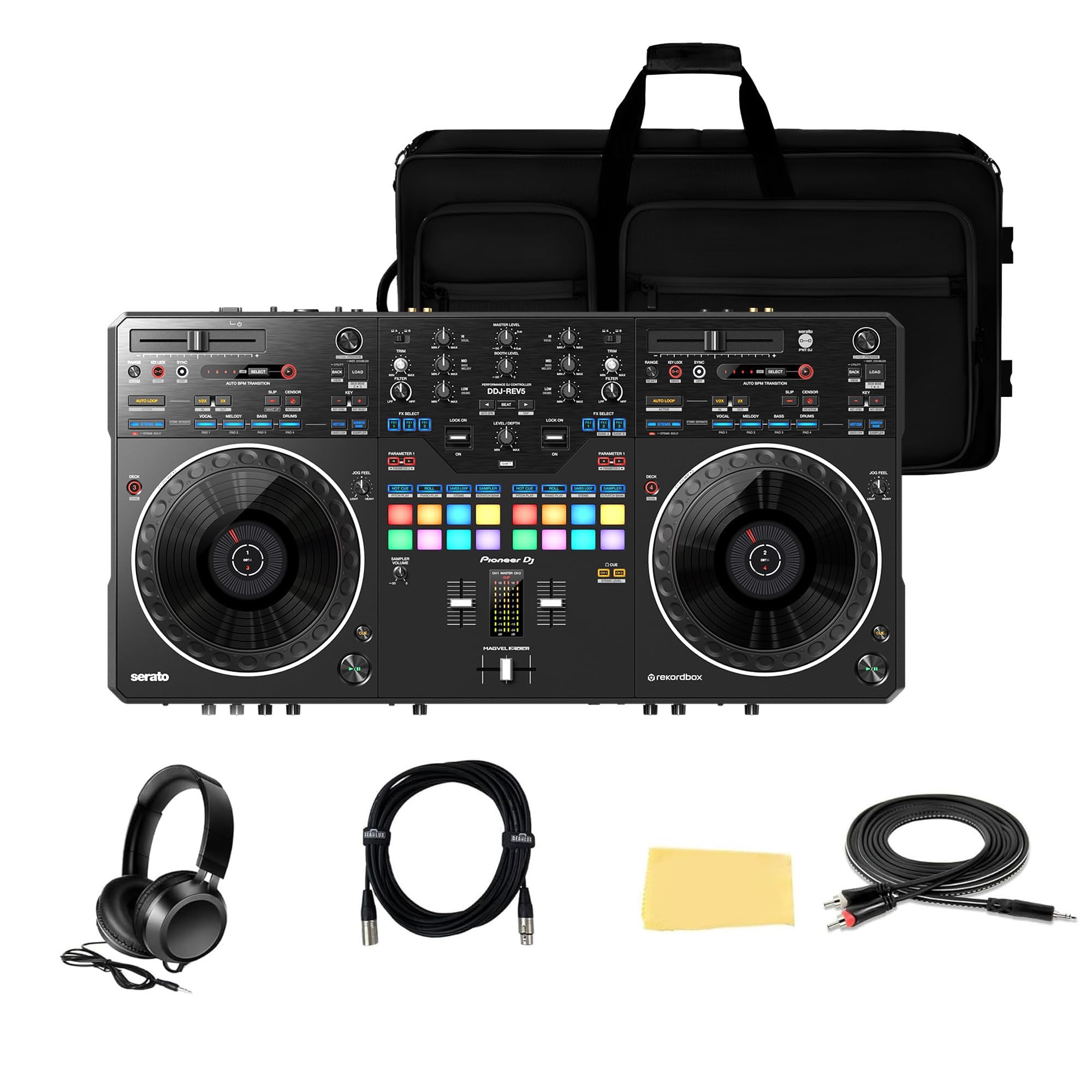 Pioneer DJ DDJ-REV5 Scratch-Style 2-Channel Professional DJ Controller w/ Case