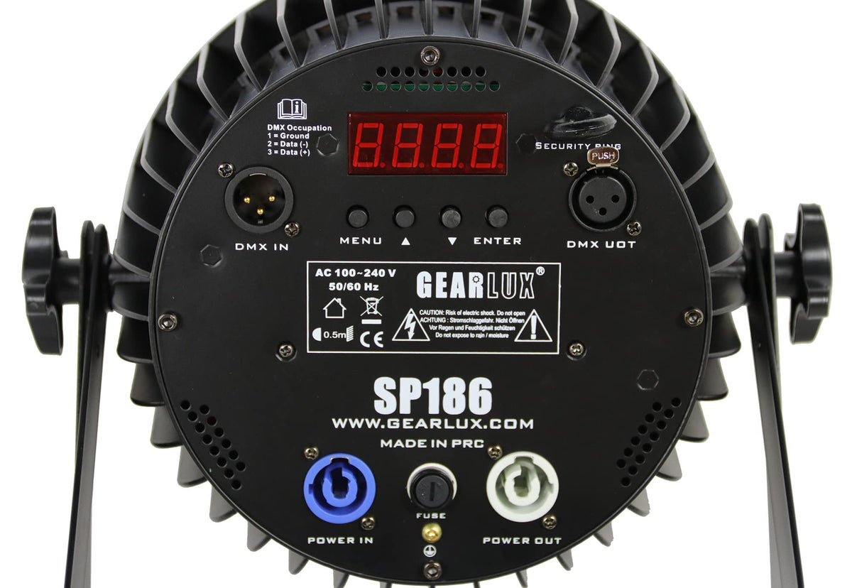 Gearlux SP186 18-LED 14-Watt RGBWA+UV Six-in-One LED PAR Stage Light
