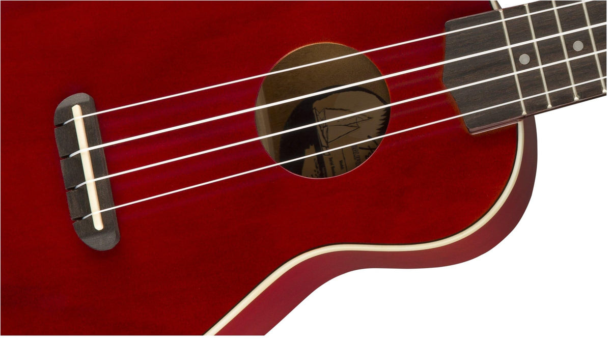 Fender Venice Soprano Ukulele - Cherry w/ Gig Bag