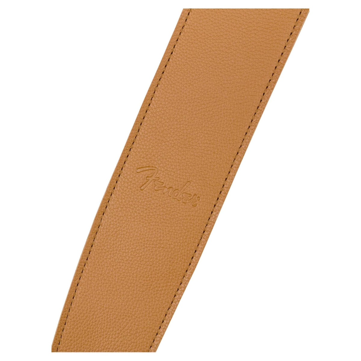 Fender Top-Grain Leather Guitar Strap - Laurel Tan w/ Red Strap Blocks