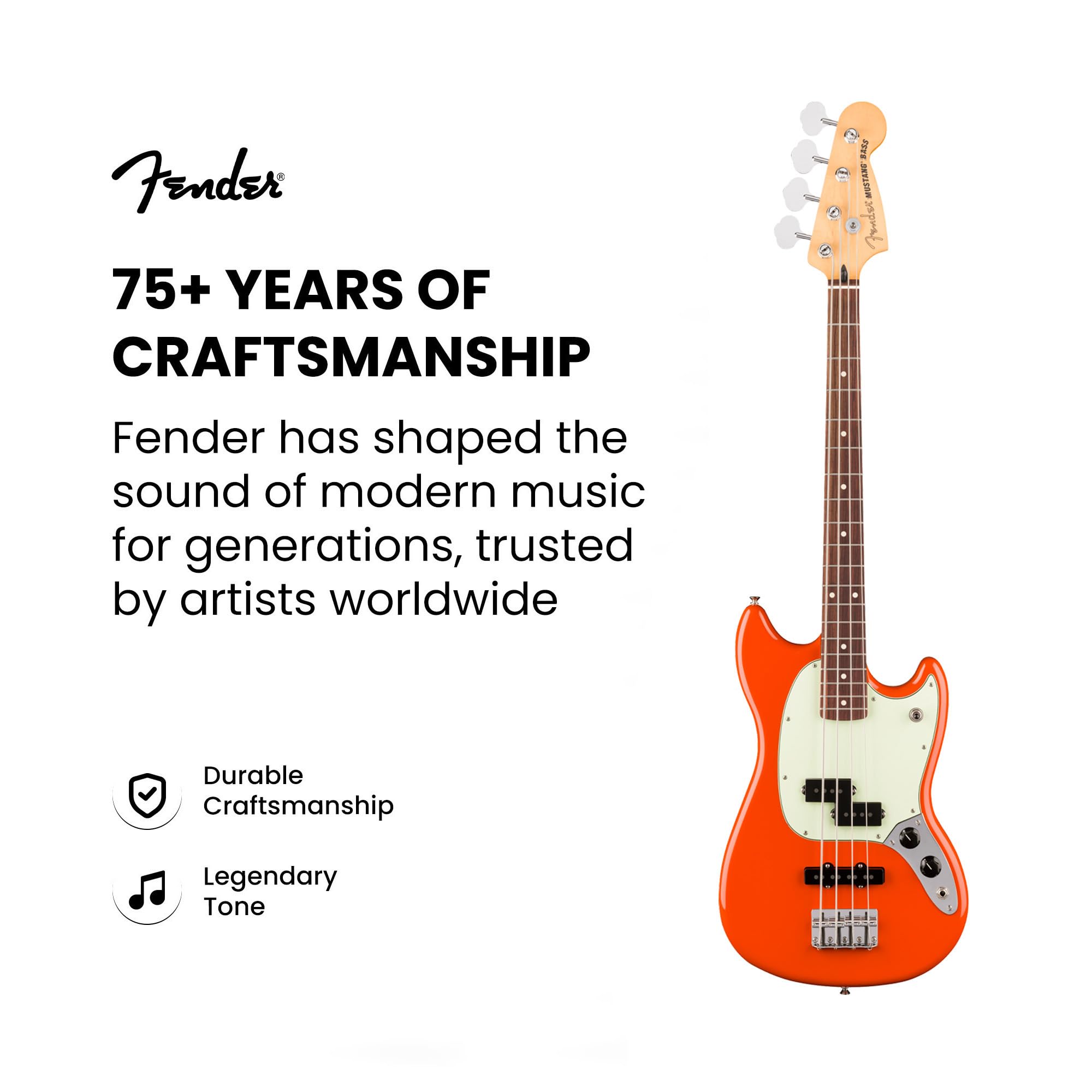 Fender Player II Mustang Bass PJ - Rallye Orange