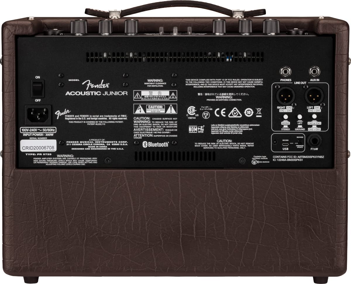 Fender Acoustic Junior Acoustic Guitar Combo Amplifier w/ Fender Amperstand Guitar Cradle