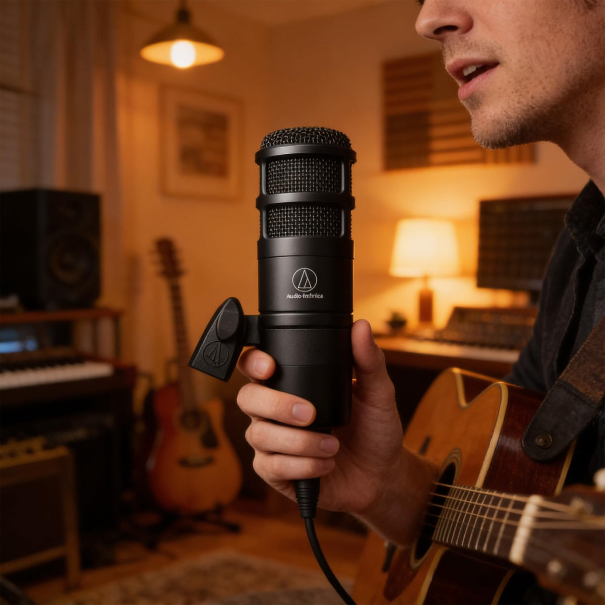 Audio-Technica AT2040 Hypercardioid Dynamic Podcast Microphone w/ Pop Filter