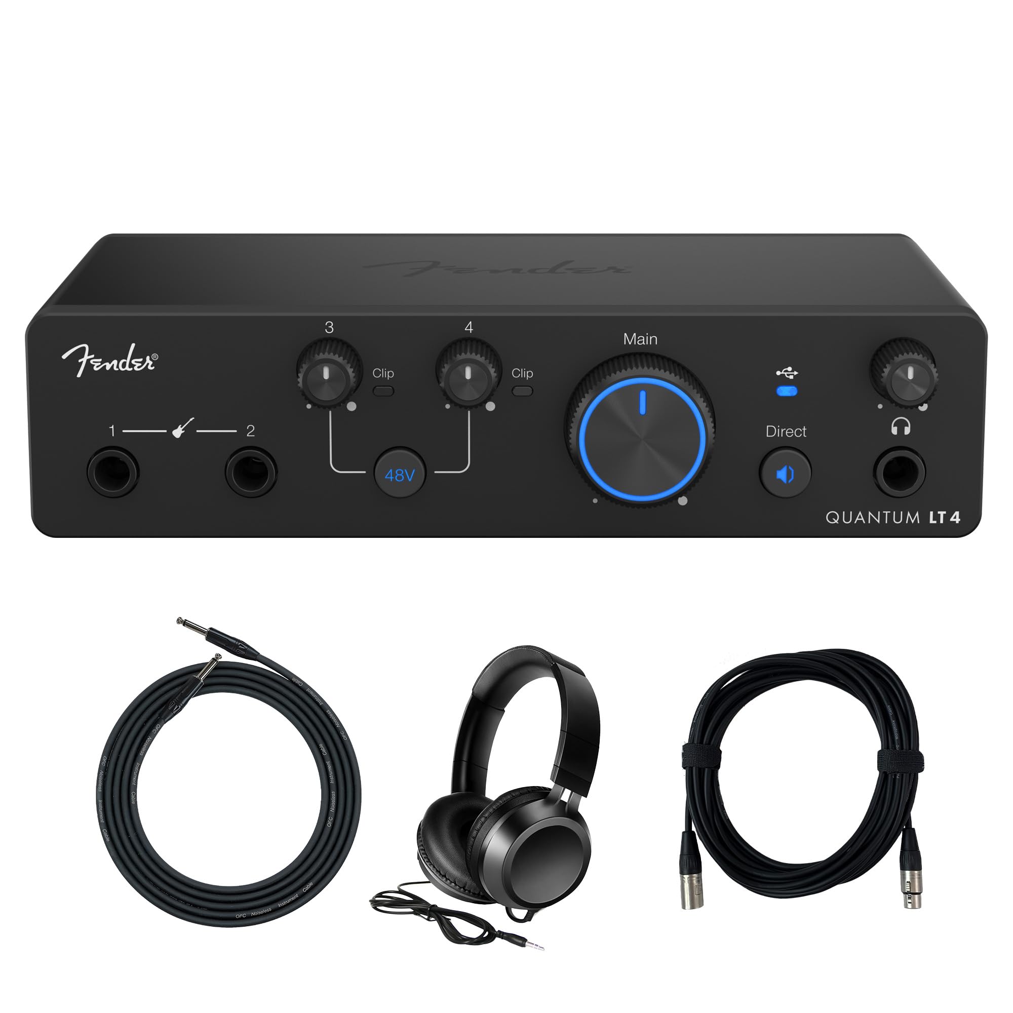 Fender Quantum LT 4 USB-C Audio Interface w/ Headphones