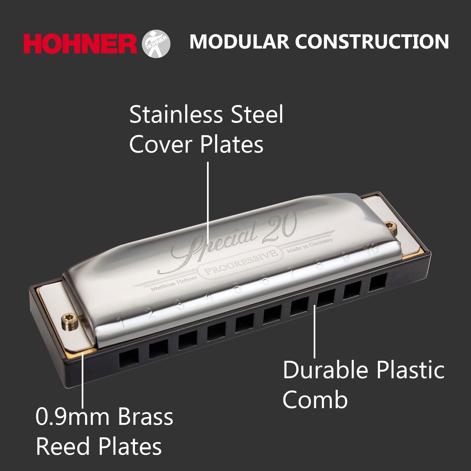 Hohner Special 20 Harmonica - Key of C w/ Zip Pouch