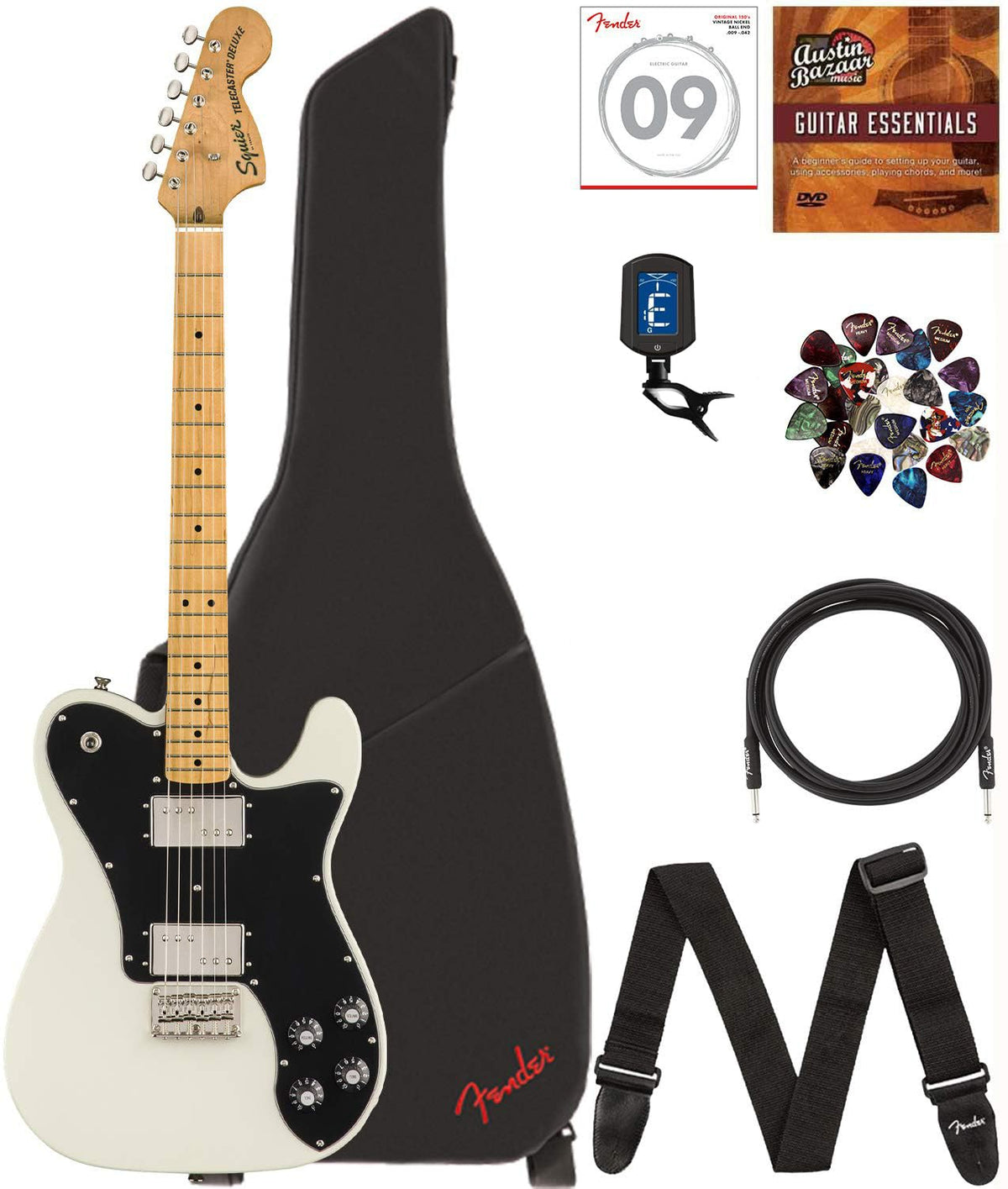 Fender Squier Classic Vibe '70s Telecaster Deluxe - Olympic White w/ Gig Bag