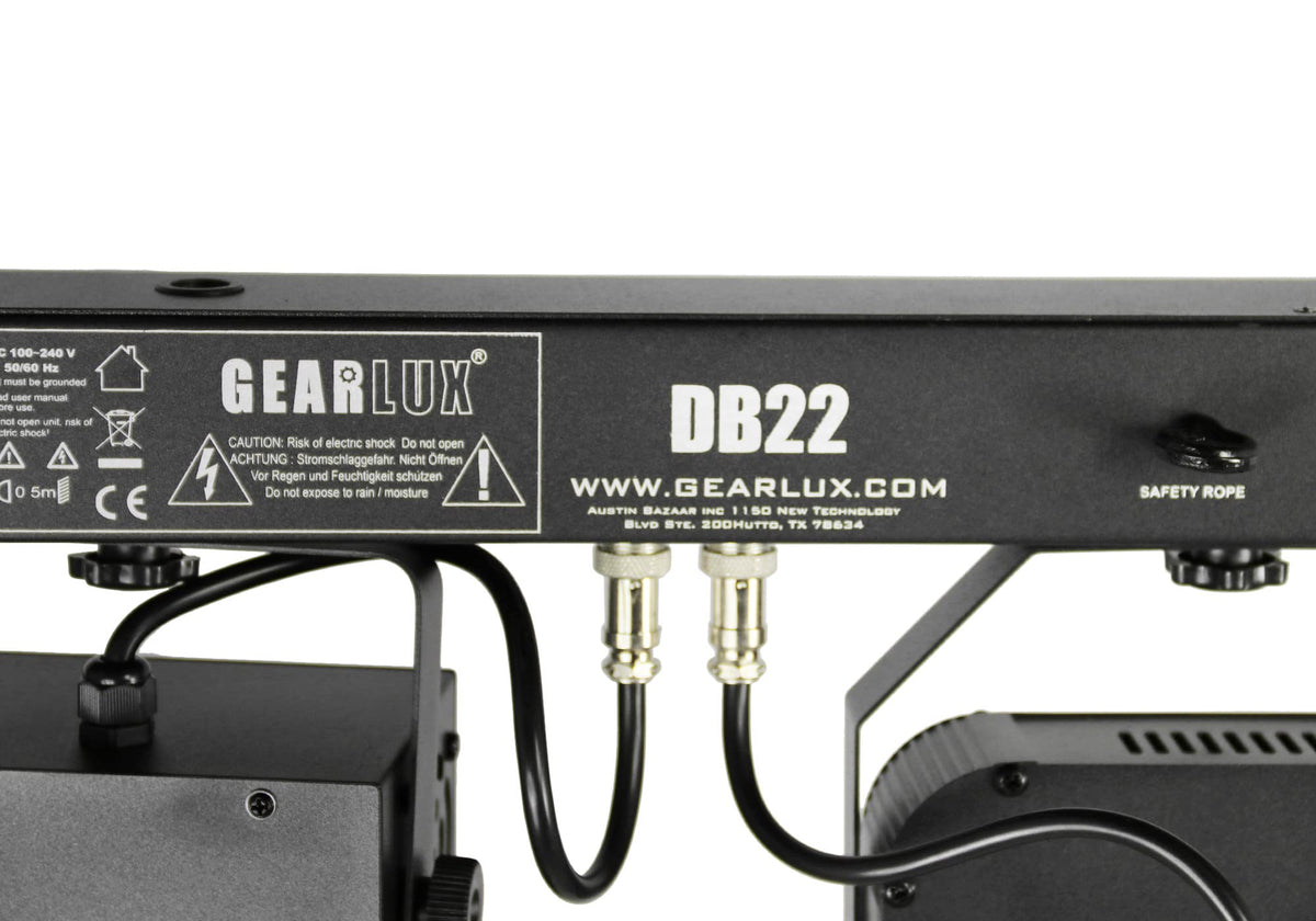 Gearlux 4-in-1 LED Party Bar Derby Light 2 X 6PCS 8-Watt RGBW Bright LEDs and 2 X 2PCS 10-Watt Warm LEDs