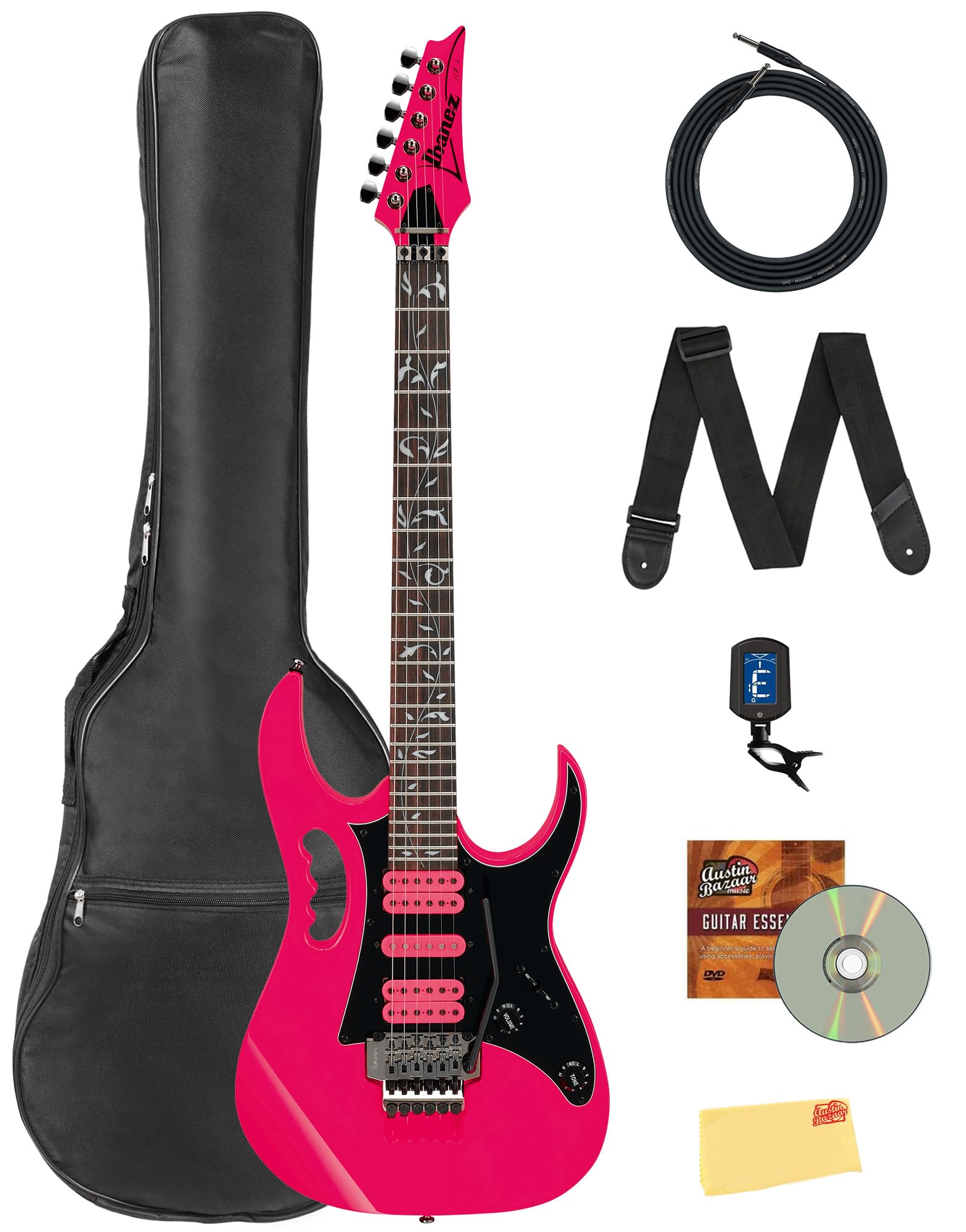 Ibanez JEMJRSP JEM Steve Vai Electric Guitar - Pink w/ Gig Bag