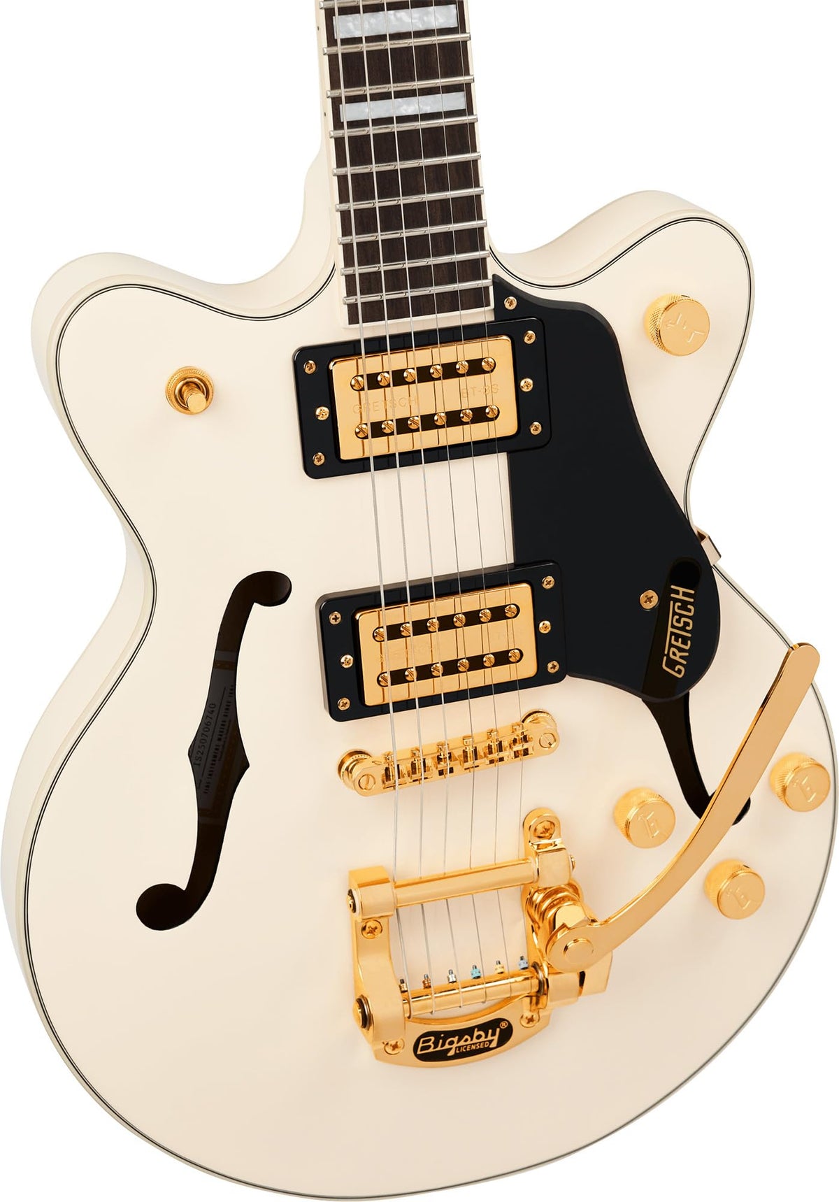 Gretsch G2655TG Streamliner Center Block Jr. Double-Cut - Vintage White w/ Strap