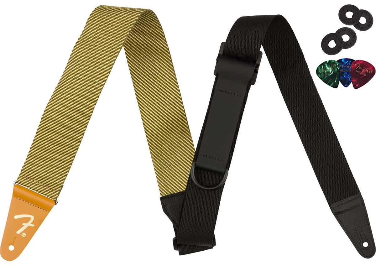Fender 2-Inch Right Height Guitar Strap - Tweed w/ Strap Blocks