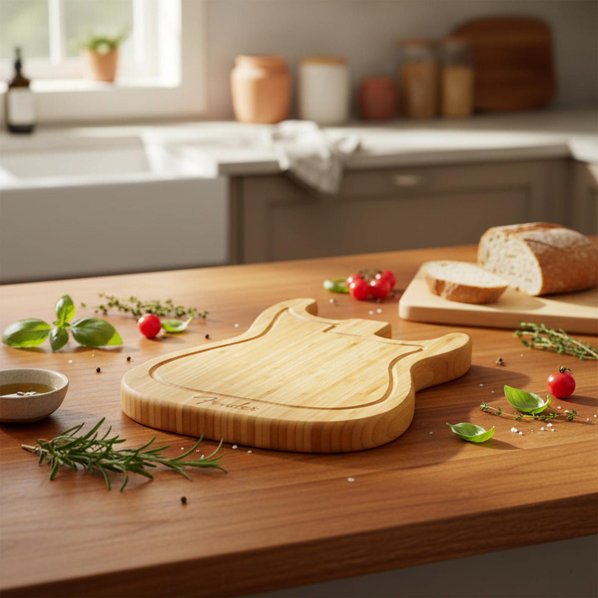 Fender Stratocaster Cutting Board w/ Picks