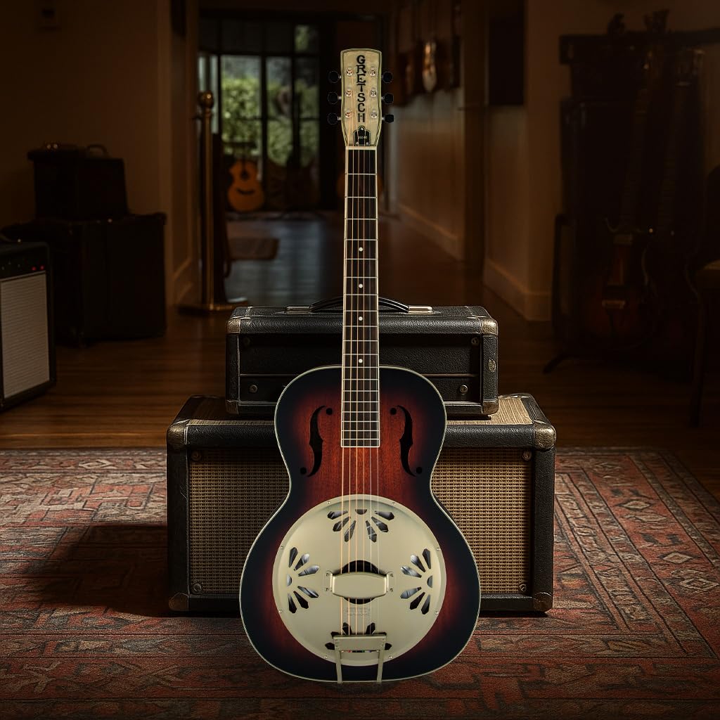 Gretsch G9240 Alligator Biscuit Round-Neck Acoustic Resonator Guitar - 2-Color Sunburst w/ Strap