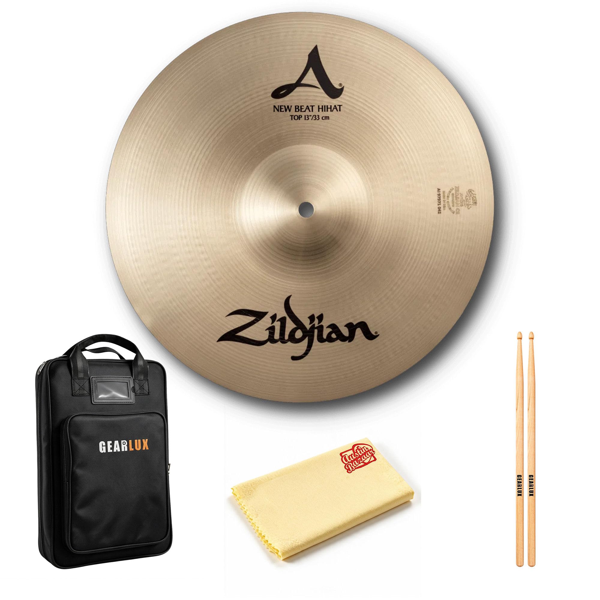 Zildjian A0130 13" A New Beat Hi-Hat Cymbals Pair w/ Drumstick Bag