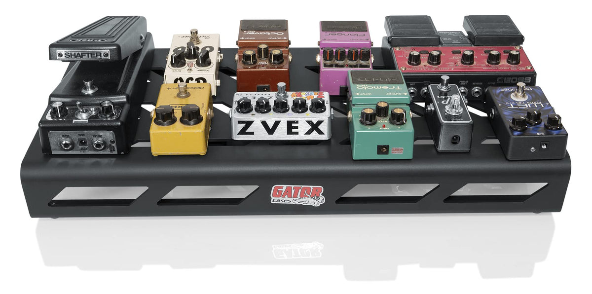 Gator Black Large Aluminum Pedal Board GPB-BAK-1 w/ Patch Cable