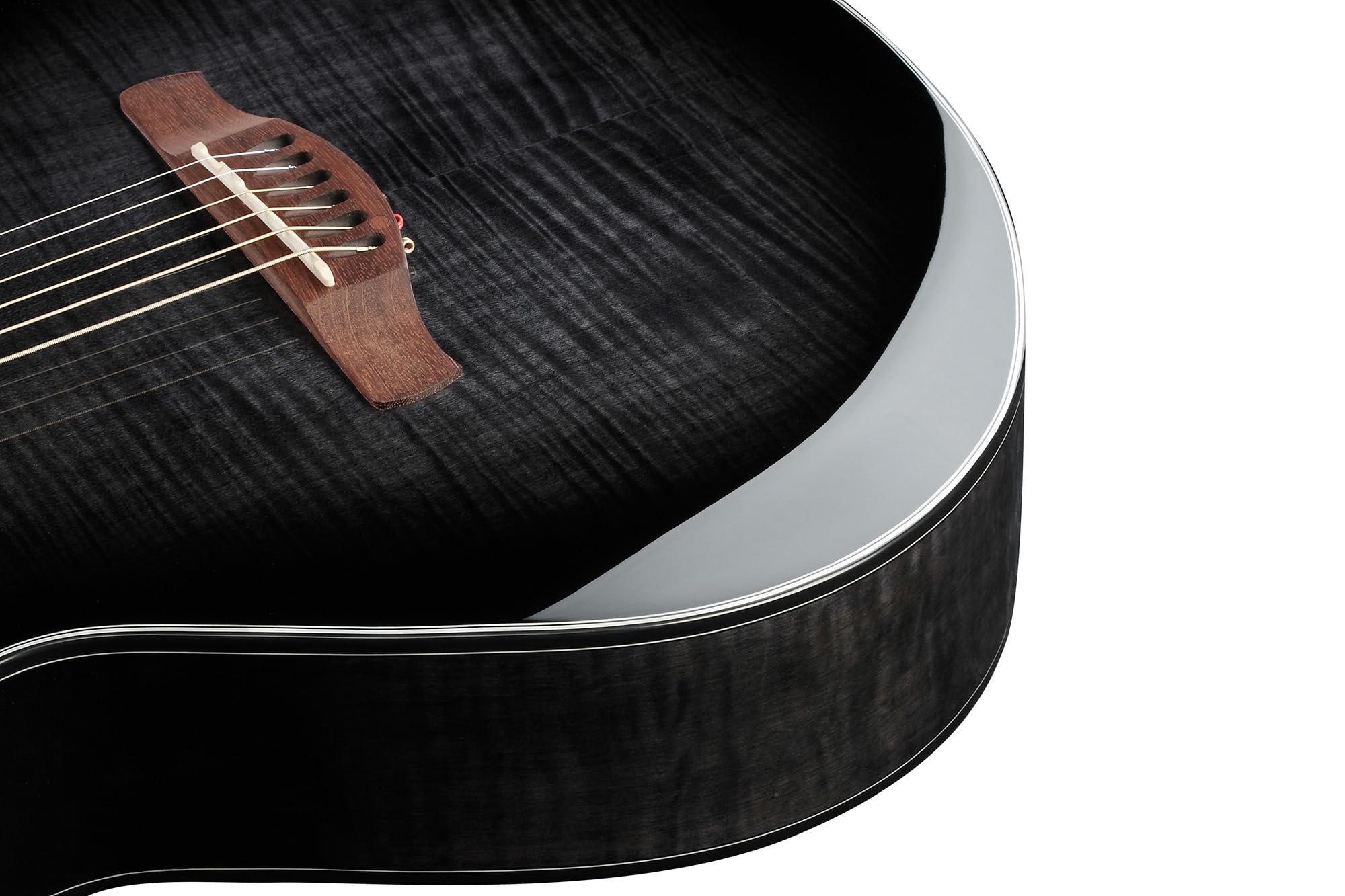 Ibanez AEWC400 Acoustic-Electric Guitar - Transparent Black Sunburst High Gloss w/ Gig Bag