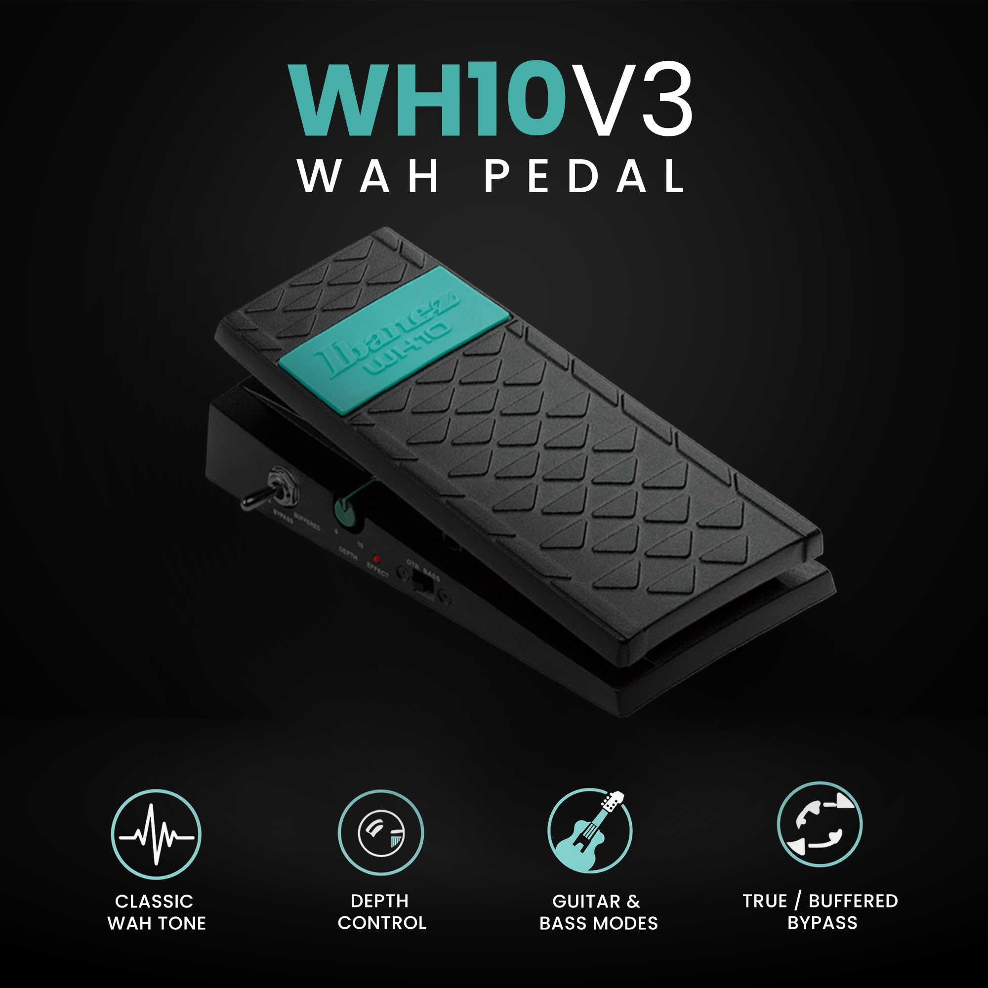 Ibanez WH10 V3 Wah Pedal w/ Instrument Cable