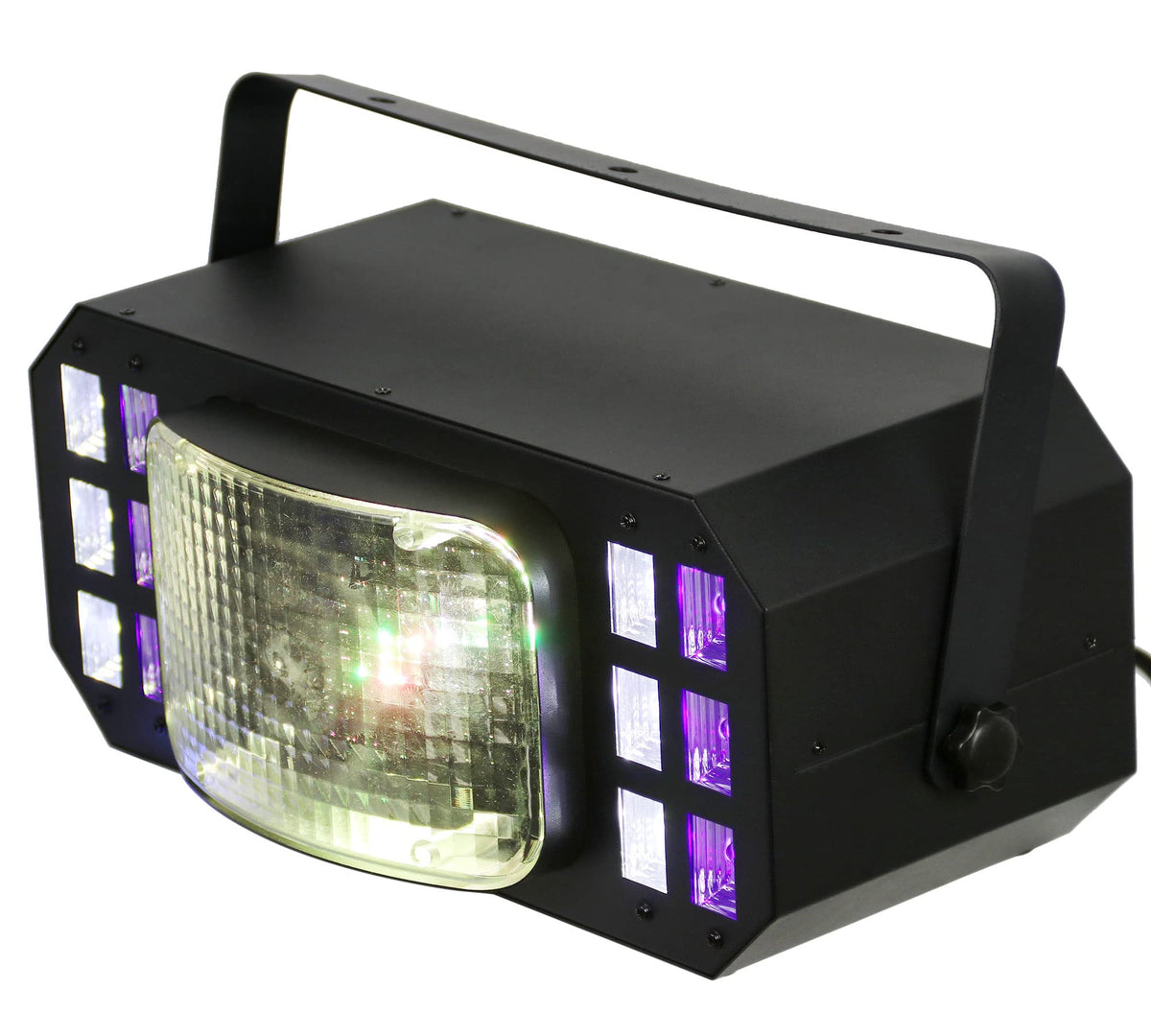 Gearlux 3-in-1 Strobe/UV Derby Light 10-Watt 2PCS RGBW CREE LEDs and 12PCS UV+White LED