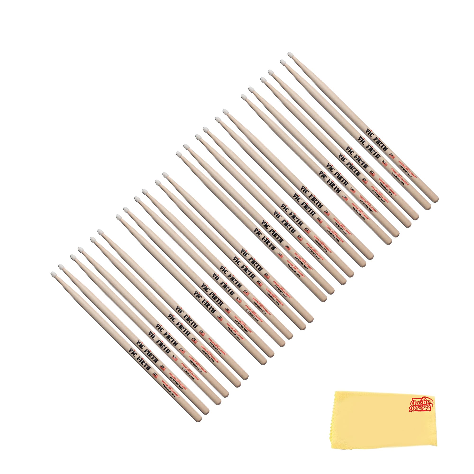 Vic Firth X5AN American Classic Extreme 5A Nylon Tip Drumsticks - 12 Pack