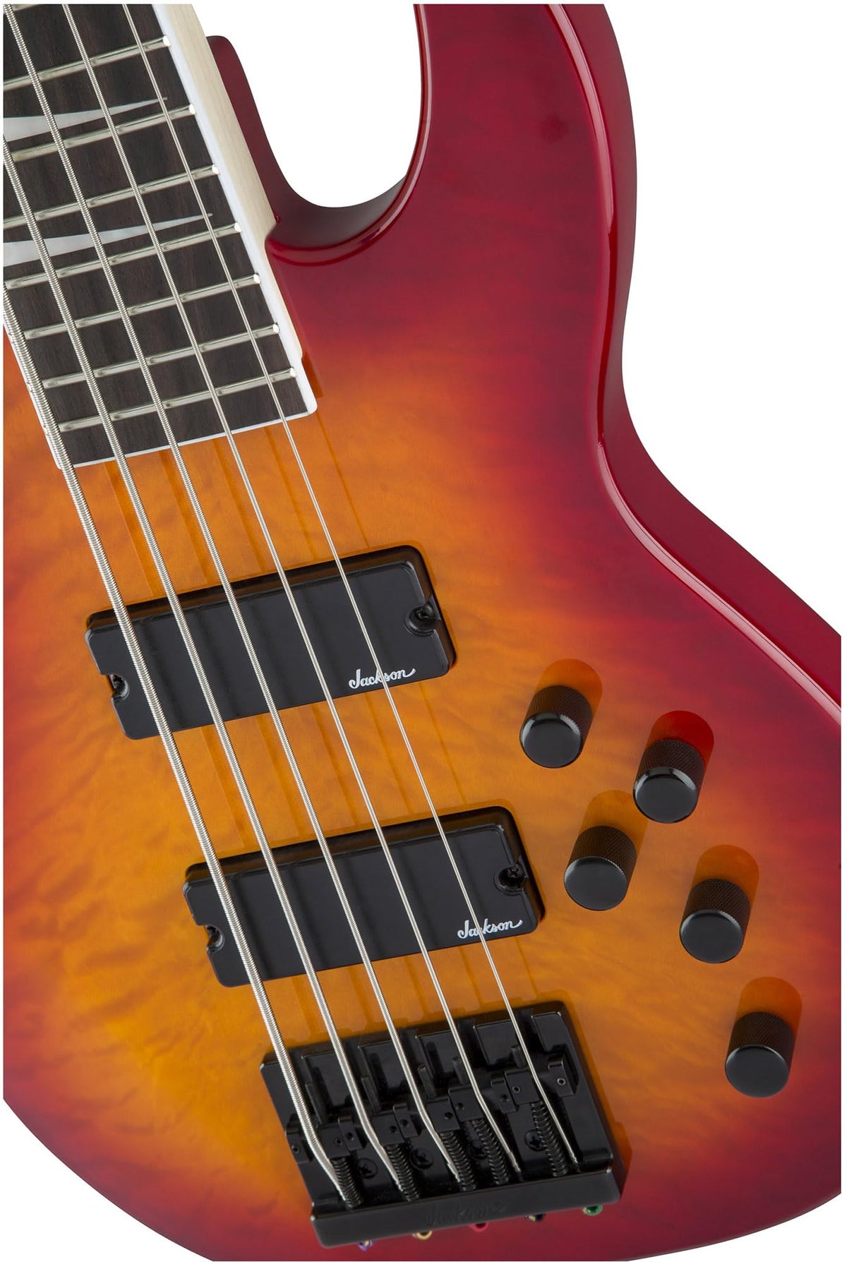 Jackson Concert Bass JS3VQ Bass Guitar - Cherry Burst w/ Instrument Cable