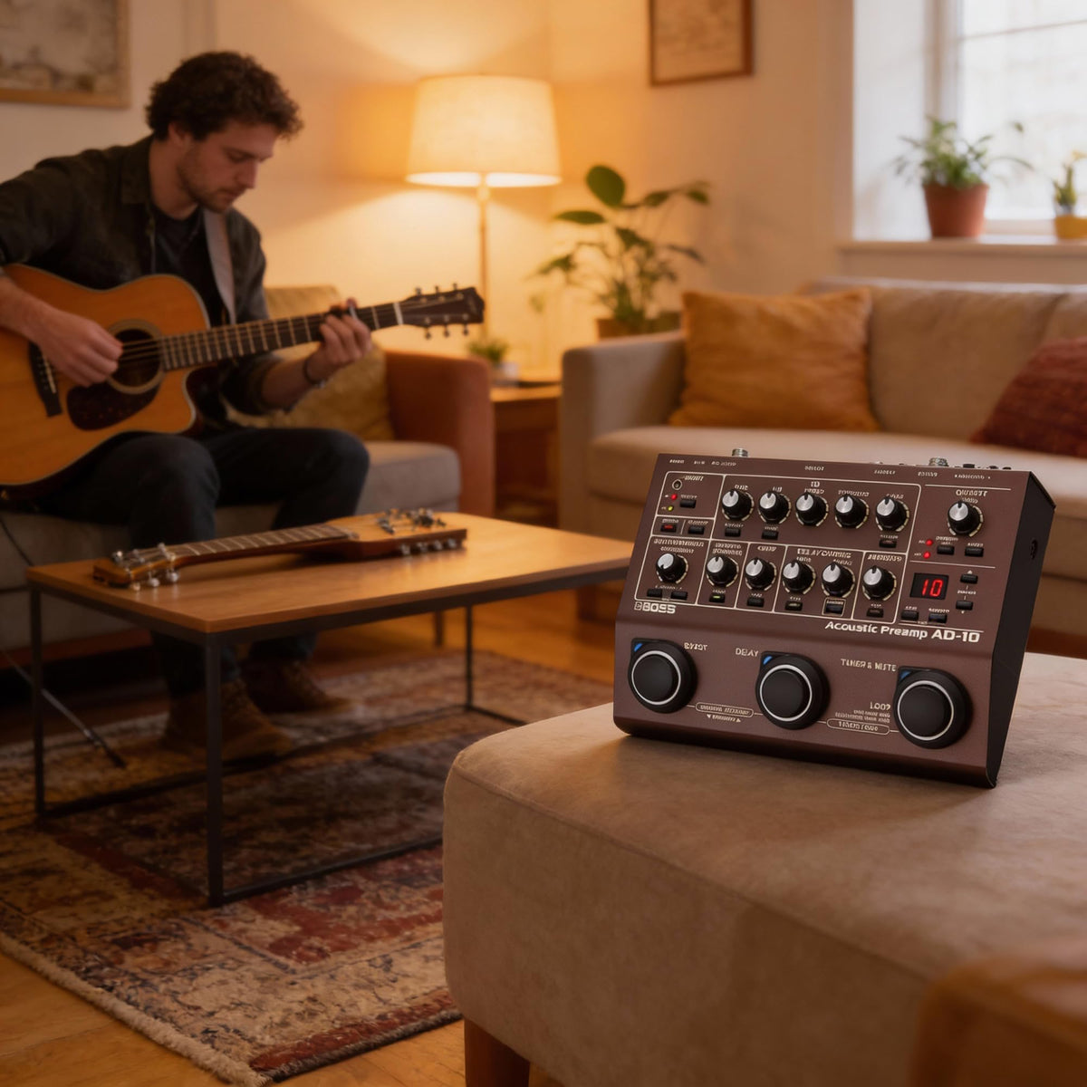 Boss AD-10 Acoustic Preamp w/ Power Supply