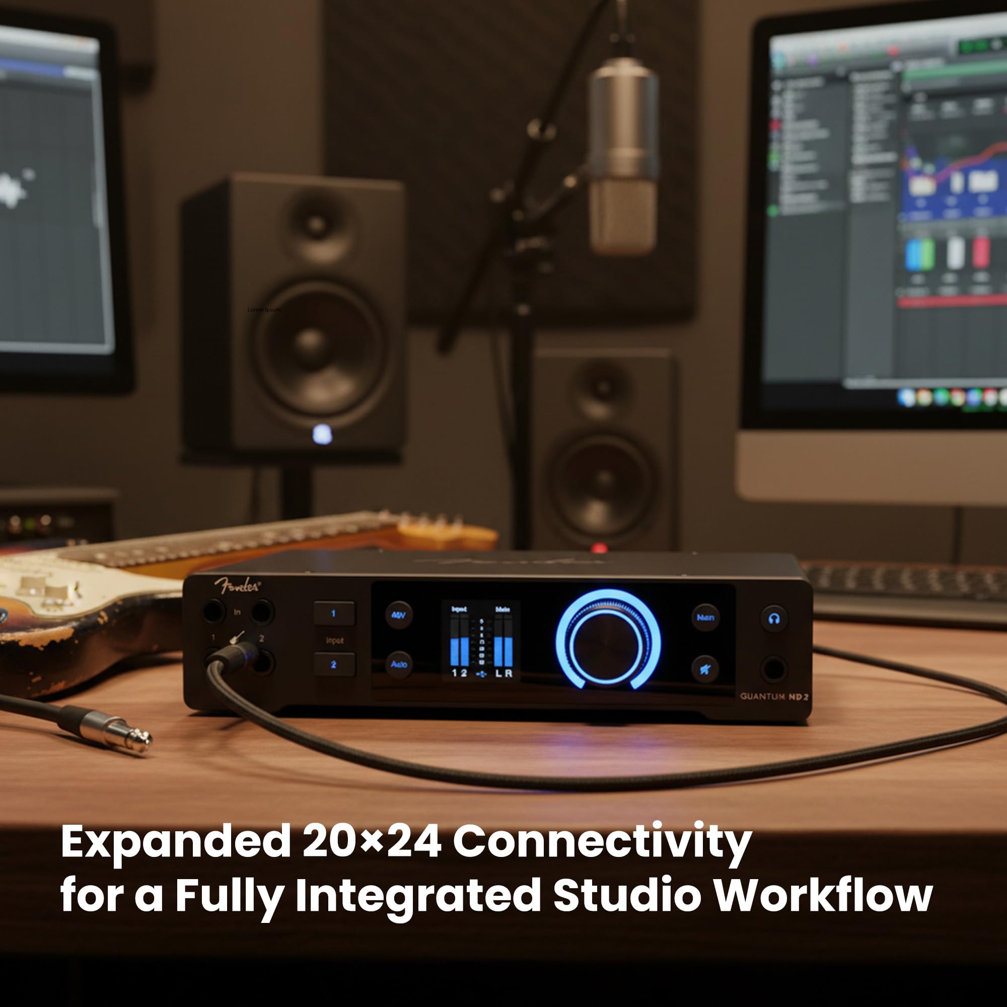 Fender Quantum HD 2 USB-C Audio Interface w/ Headphones