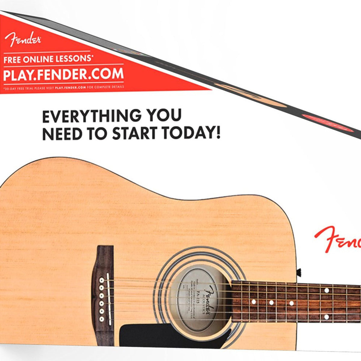 Fender FA-115 Dreadnought Acoustic Guitar - Natural w/ Hard Case