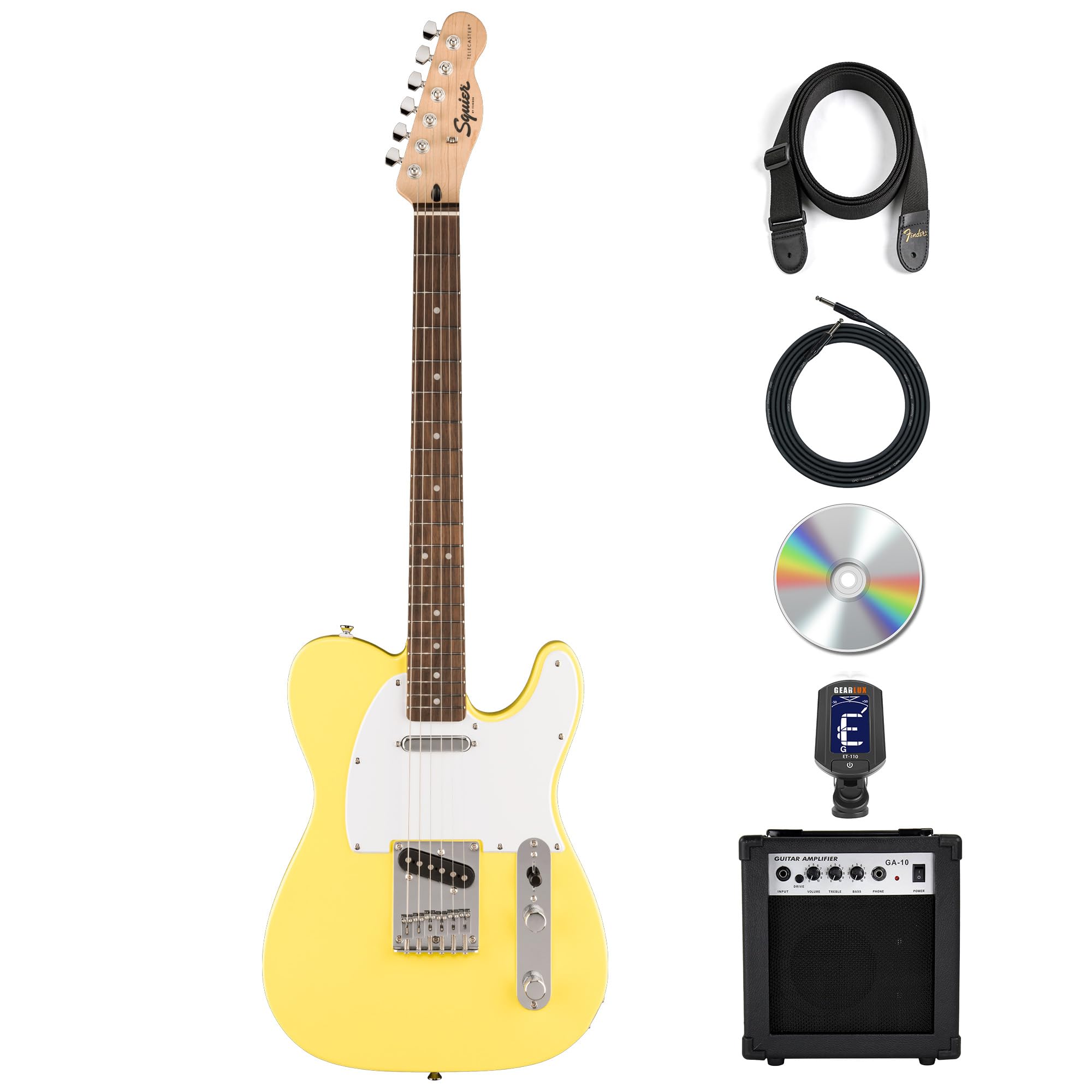 Fender Squier Sonic Telecaster - Canary Yellow w/ Amplifier