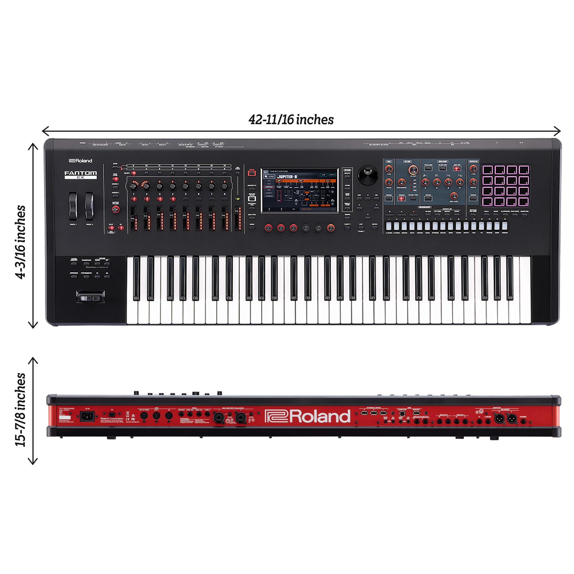 Roland Fantom 6 EX 61-Key Workstation Keyboard Synthesizer w/ Sustain Pedal