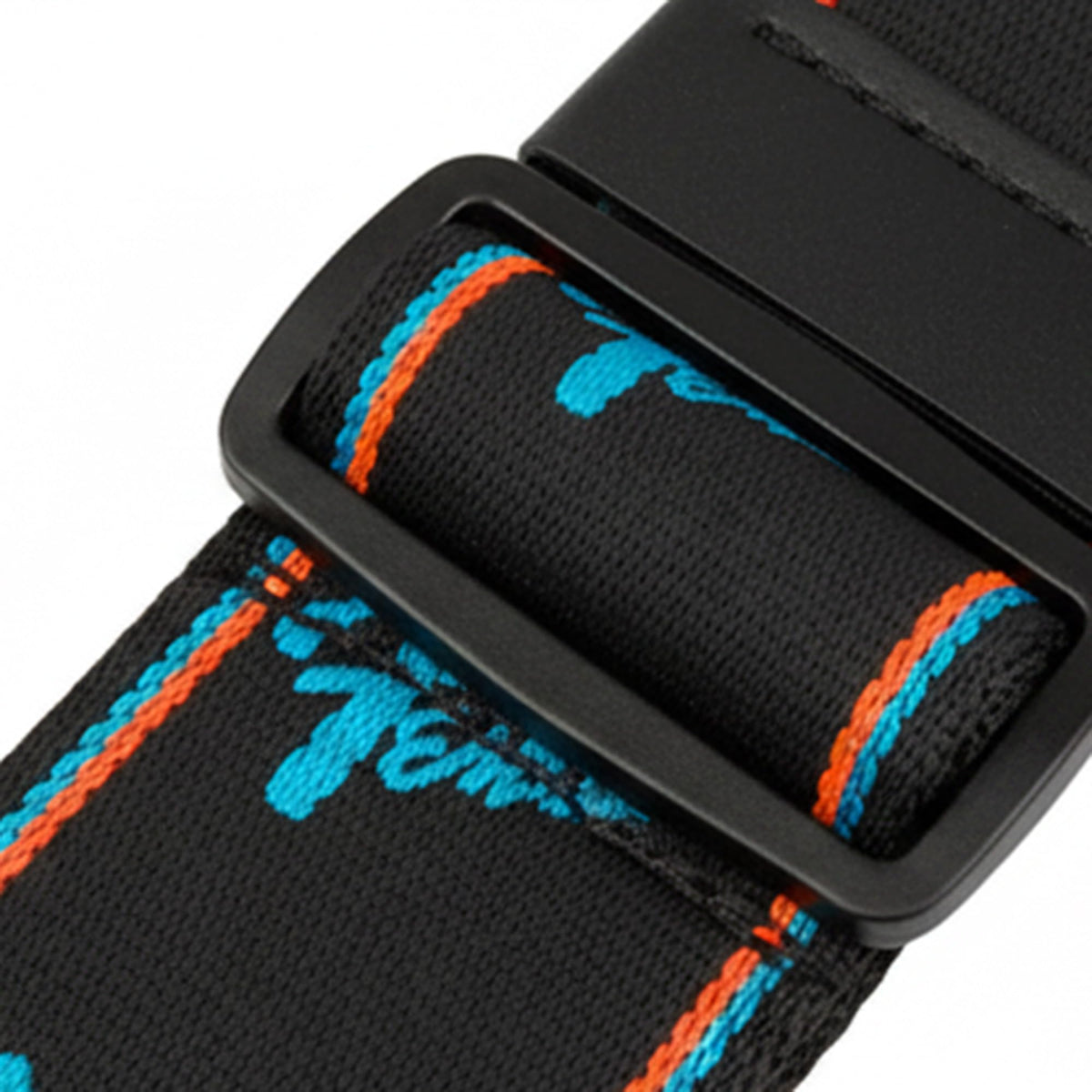 Fender Neon Monogrammed 2-Inch Guitar Strap - Blue and Orange w/ Strap Blocks