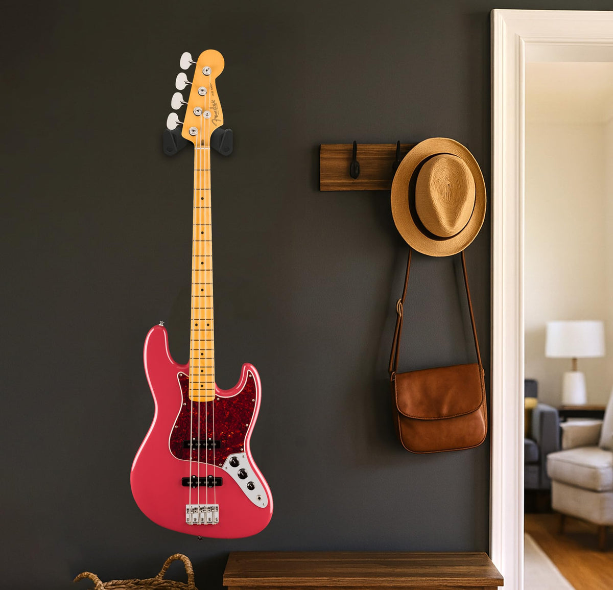 Fender American Professional Classic Jazz Bass - Faded Dakota Red w/ Cleaning Kit