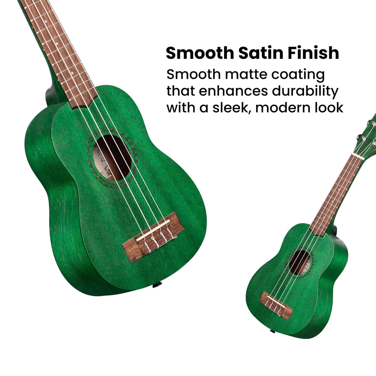 Kala MRT-GRN-S Modern Meranti Soprano Ukulele - Fern Green