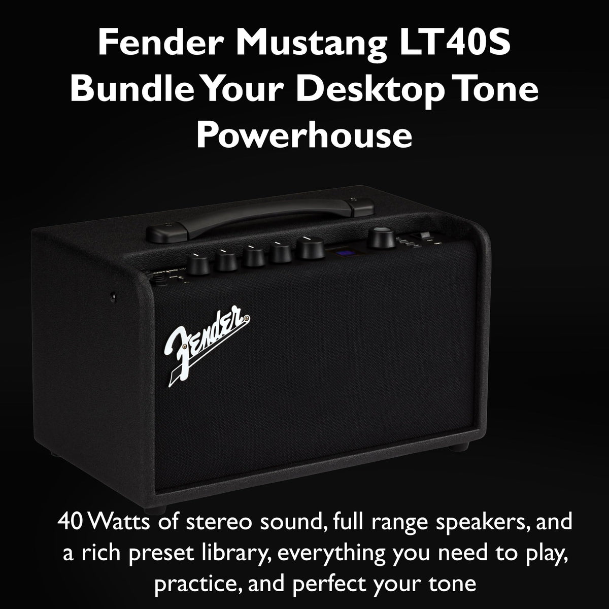 Fender Mustang LT40S Guitar Combo Amplifier w/ Instrument Cable