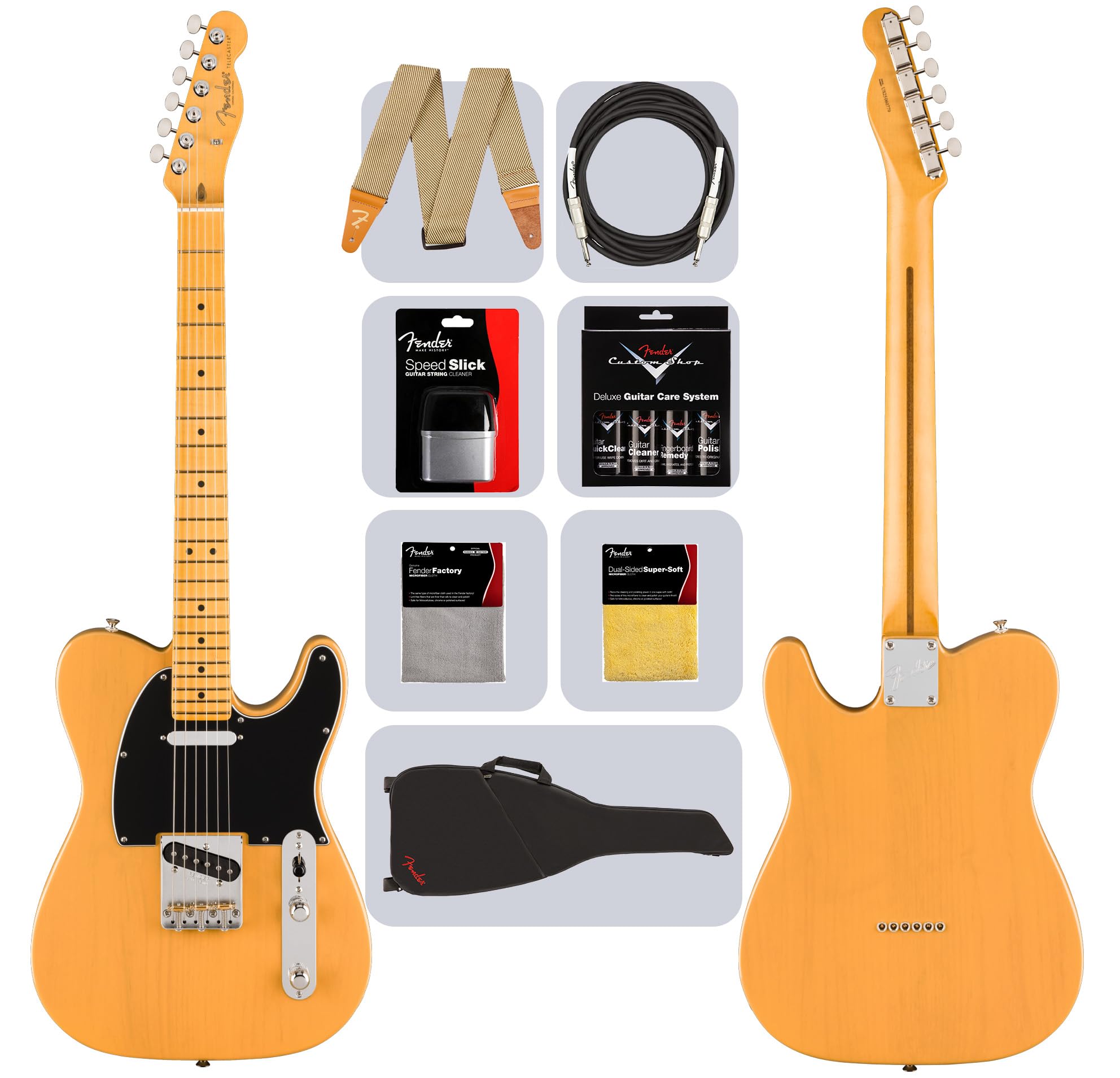Fender American Professional Classic Telecaster - Butterscotch Blonde w/ Cleaning Kit