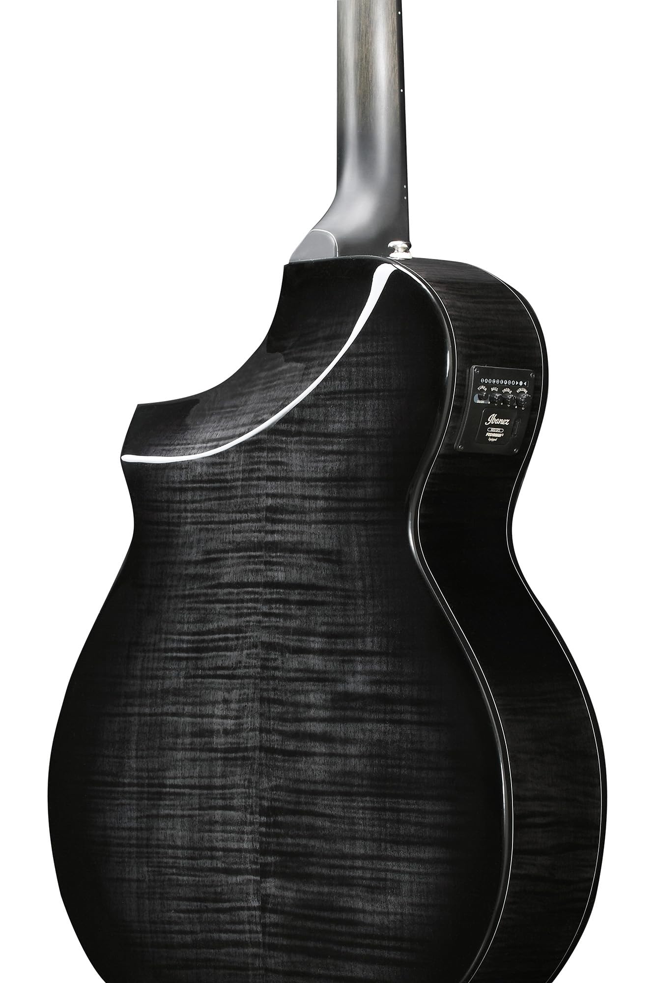 Ibanez AEWC400 Acoustic-Electric Guitar - Transparent Black Sunburst High Gloss w/ Gig Bag