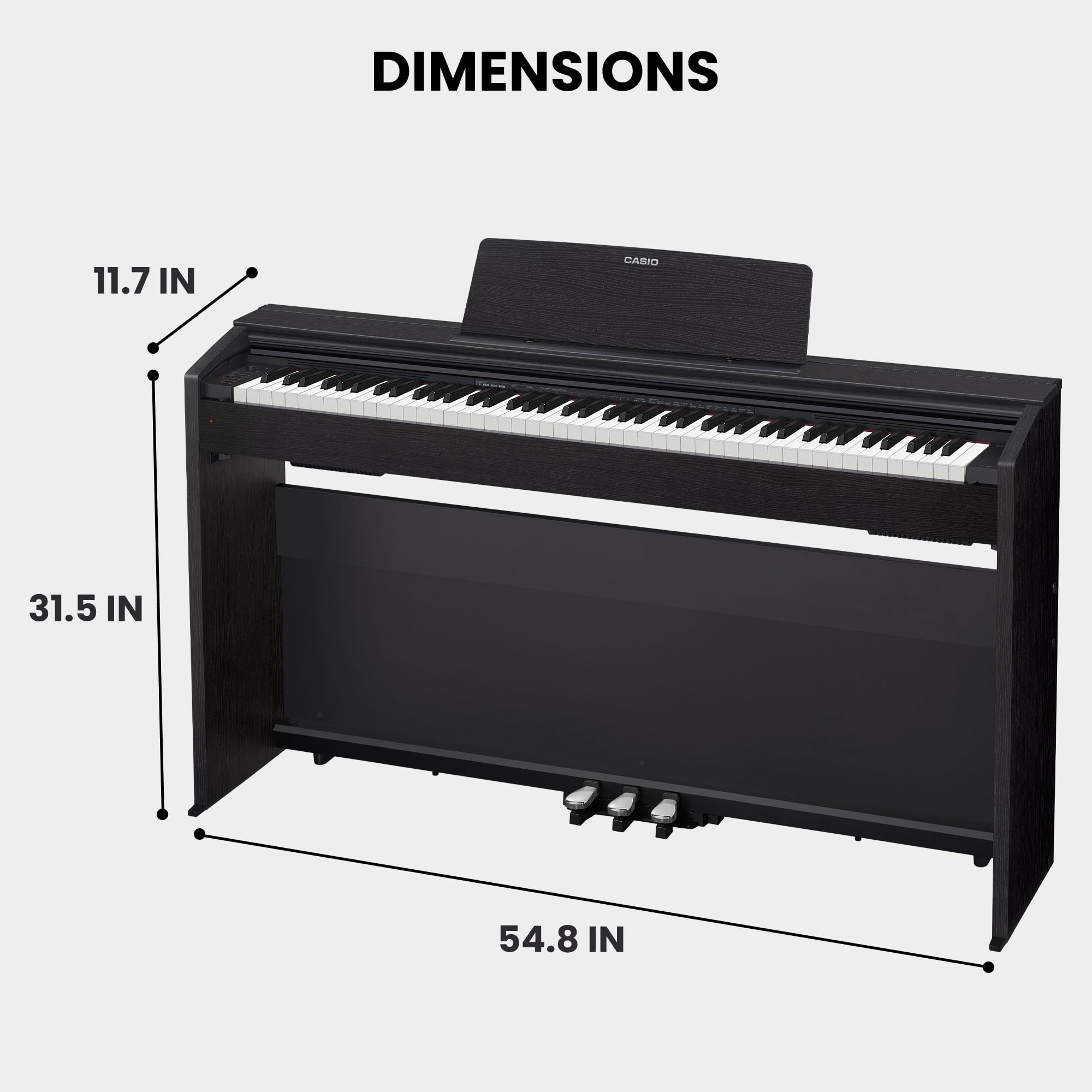 Casio PX-870 Privia Digital Piano - Black w/ Furniture Bench