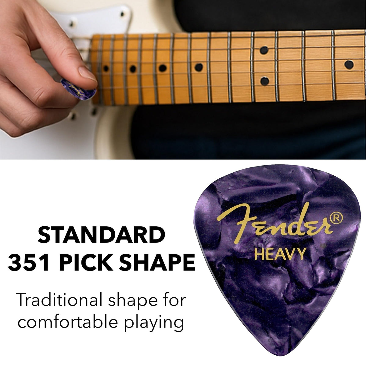 Fender Premium Guitar Pick Sampler, 24 Assorted - Tortoise Shell with Thin, Medium, and Heavy Gauges