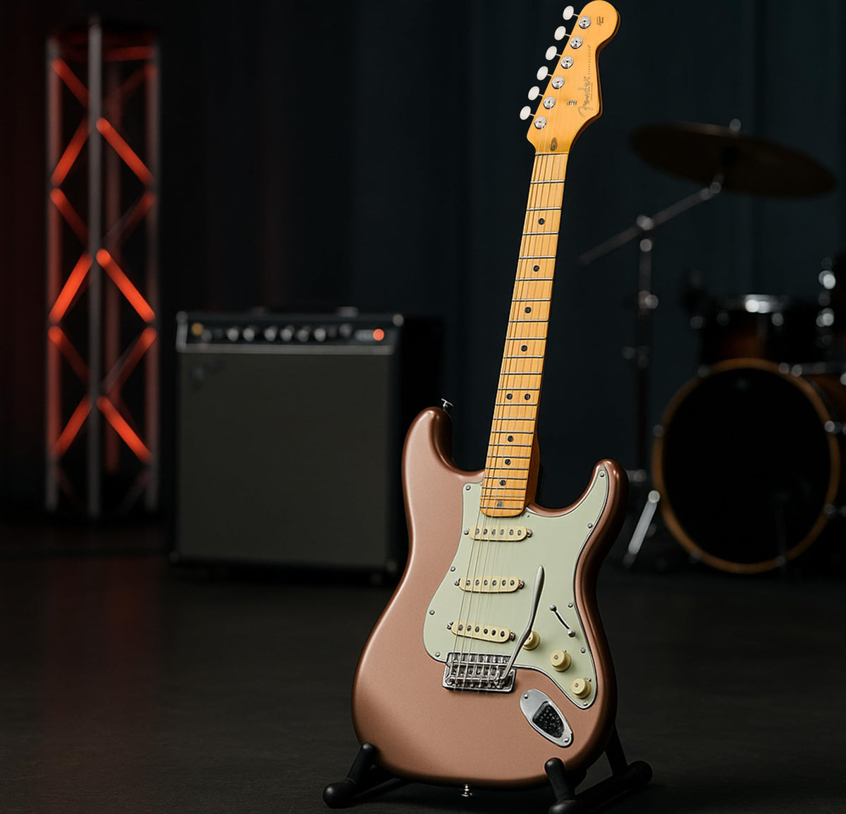 Fender American Professional Classic Stratocaster - Faded Firemist Gold w/ Cleaning Kit