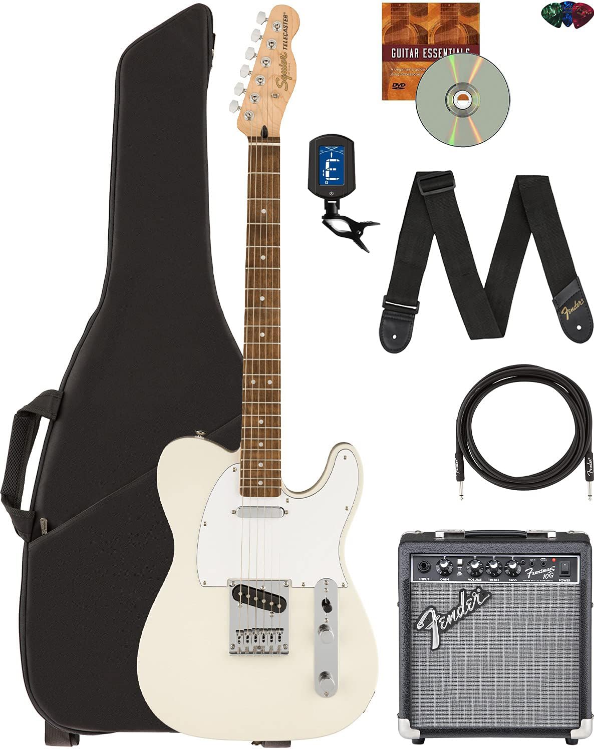 Fender Squier Affinity Telecaster - Olympic White w/ Frontman 10G Amplifier
