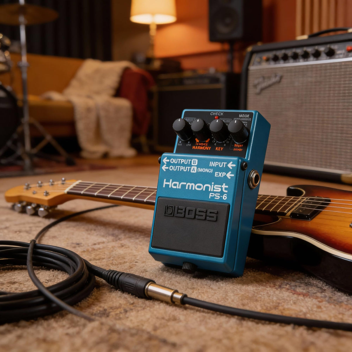 Boss PS-6 Harmonist w/ Instrument Cables