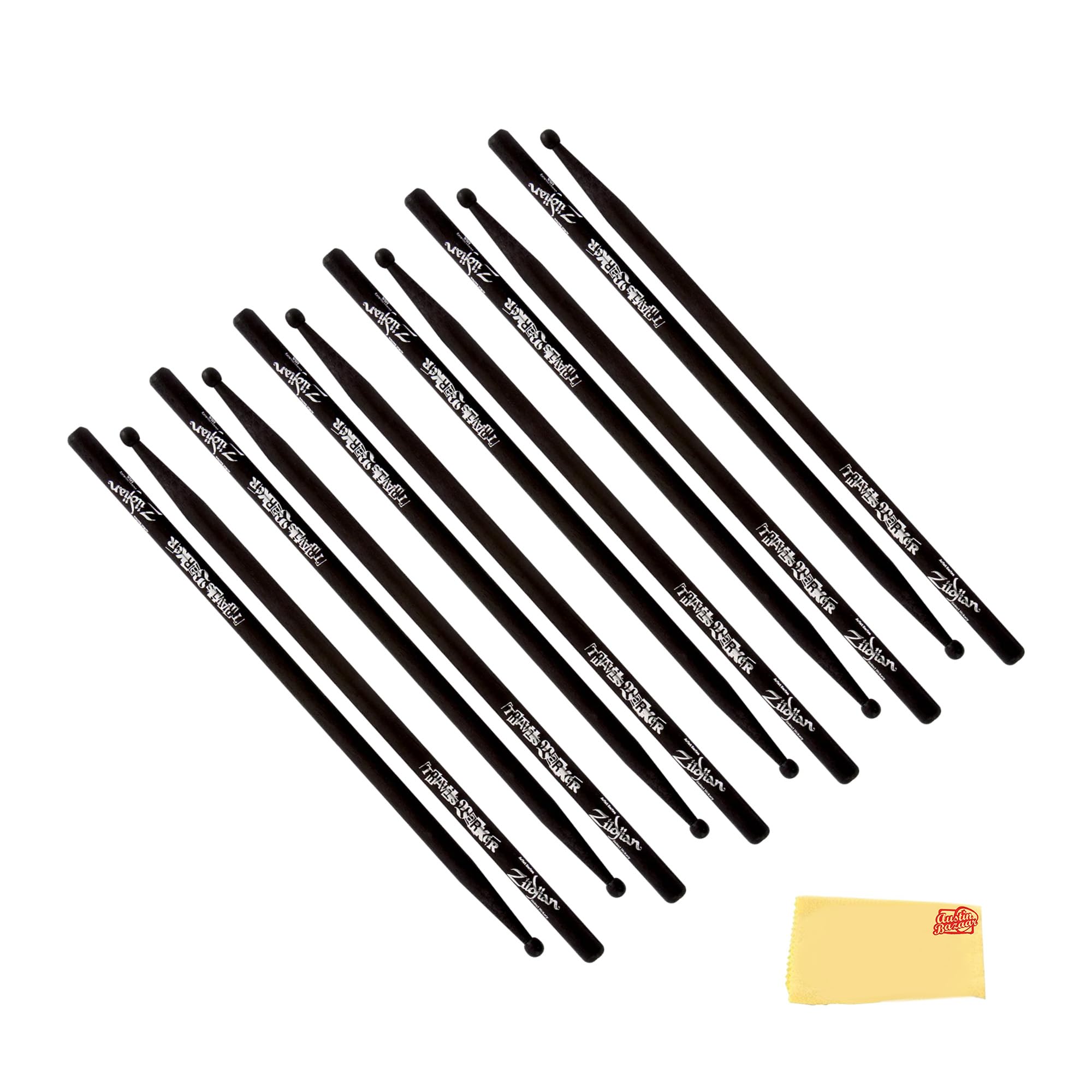 Zildjian ZASTBLK Travis Barker Black Artist Series Drumsticks - 6 Pack