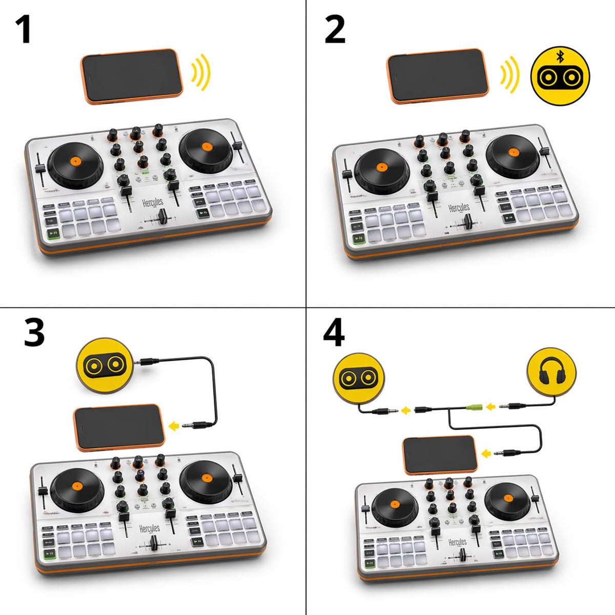Hercules DJControl Mix Ultra Wireless DJ Controller for Smartphones w/ Case