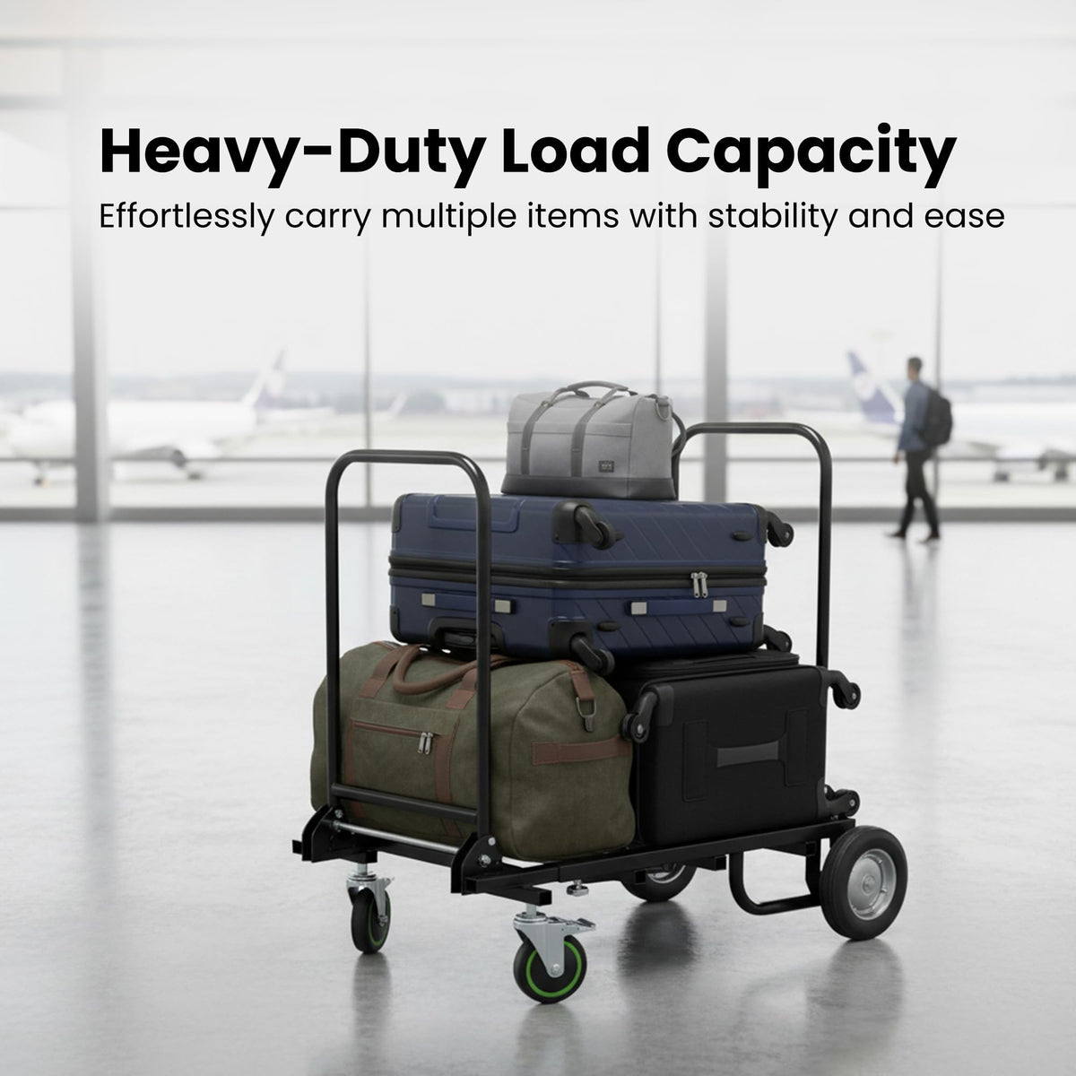 Gearlux 8-in-1 Heavy Duty Folding Utility Cart for Music Equipment and DJ Gear