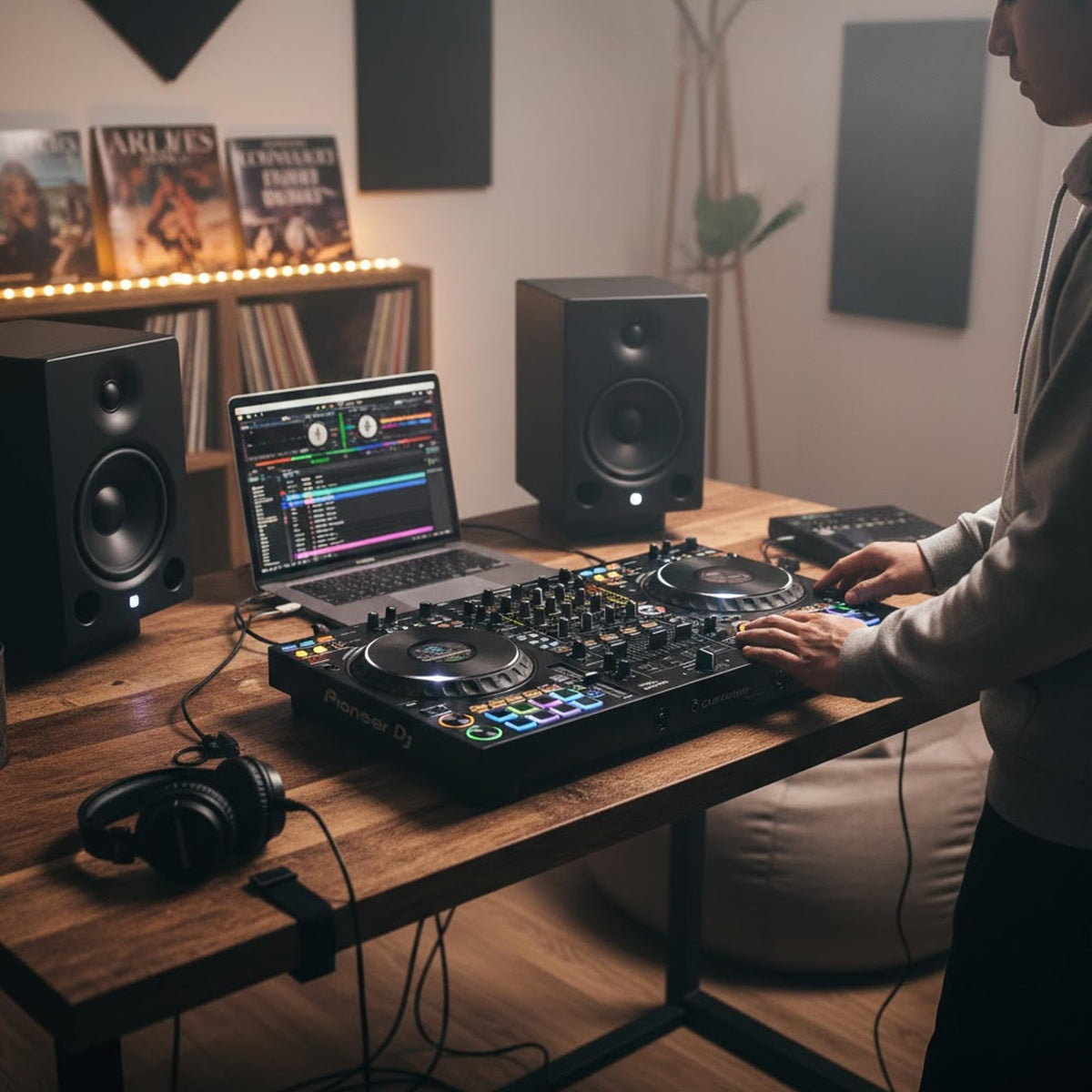 Pioneer DJ DDJ-FLX10 4-Channel Professional DJ Controller - Black w/ Headphones