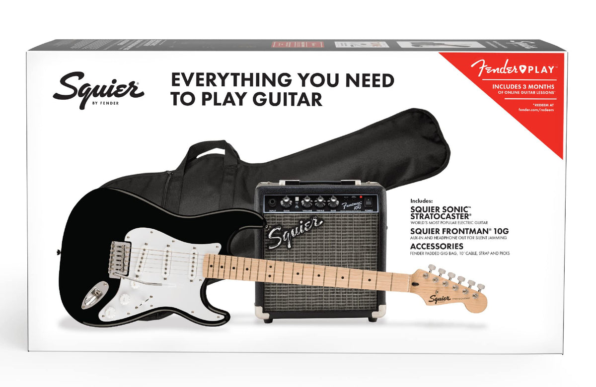 Fender Squier Sonic Stratocaster Pack - Black