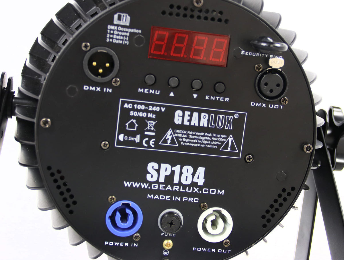 Gearlux SP184 18-LED 10-Watt RGBW Four-in-One LED PAR Stage Light