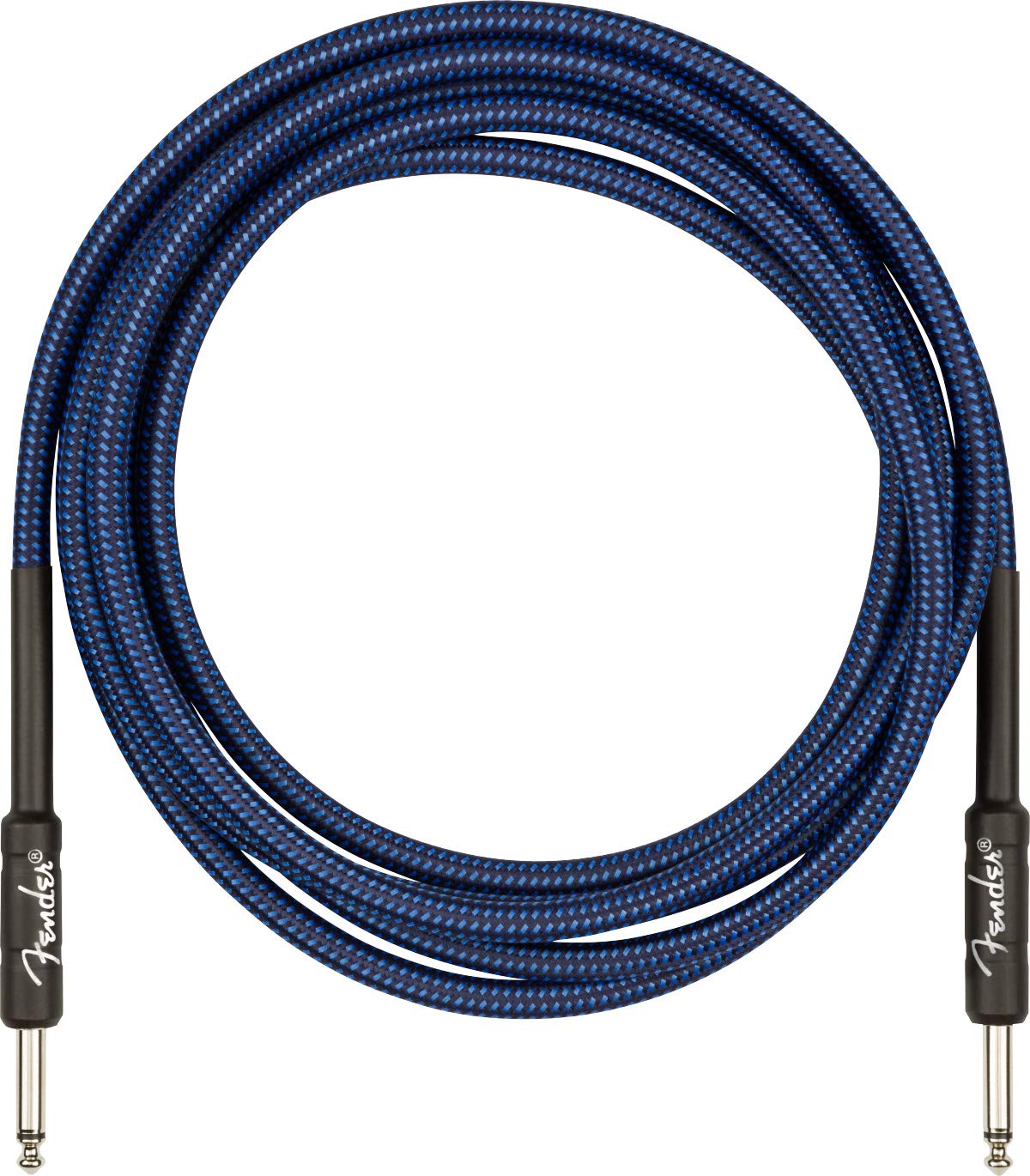 Fender 10-Foot Professional Instrument Cable, Straight-Straight, Blue Tweed - 2 Pack