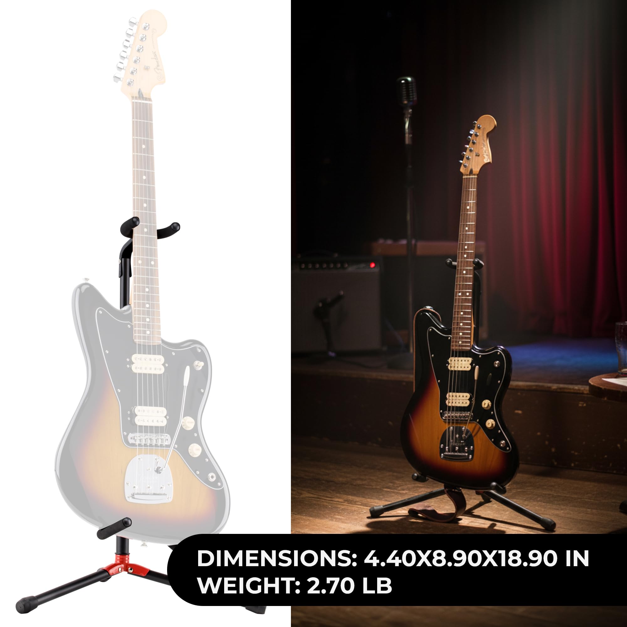 Fender Adjustable Folding Guitar Stand - Black